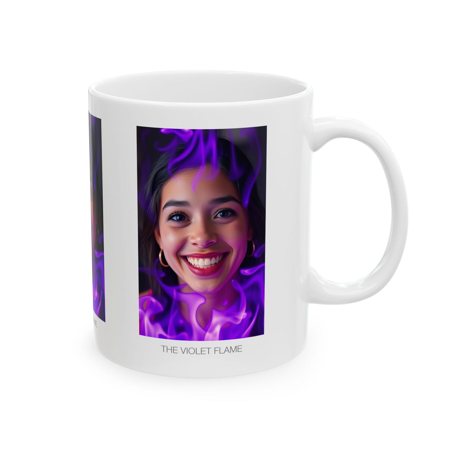 Violet Flame Ceramic Mug Set, Artistic Coffee Cup, Unique Gift, Modern Kitchen Decor, Home or Office Use, Birthday, Inspirational