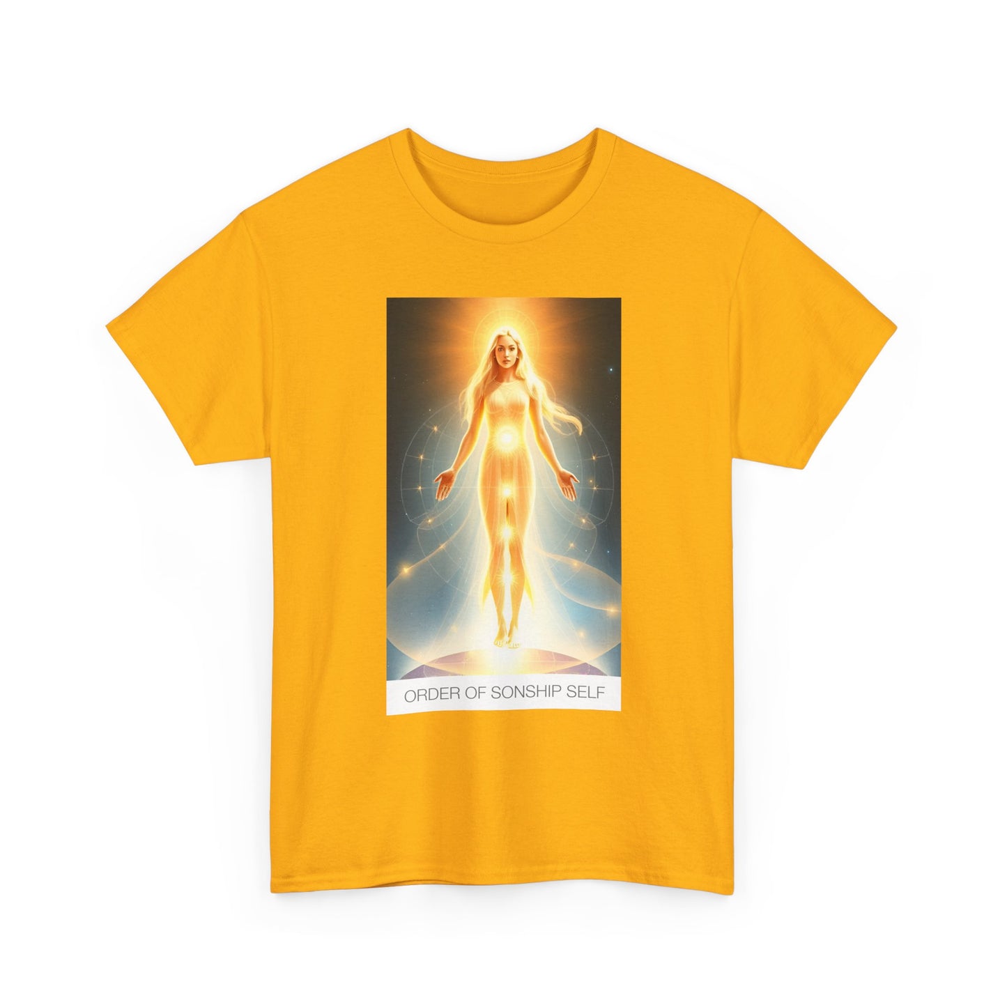 Celestial Self Unisex Heavy Cotton Tee, Spiritual Gift, Artistic T-Shirt, Cosmic Apparel, Meditation Clothing