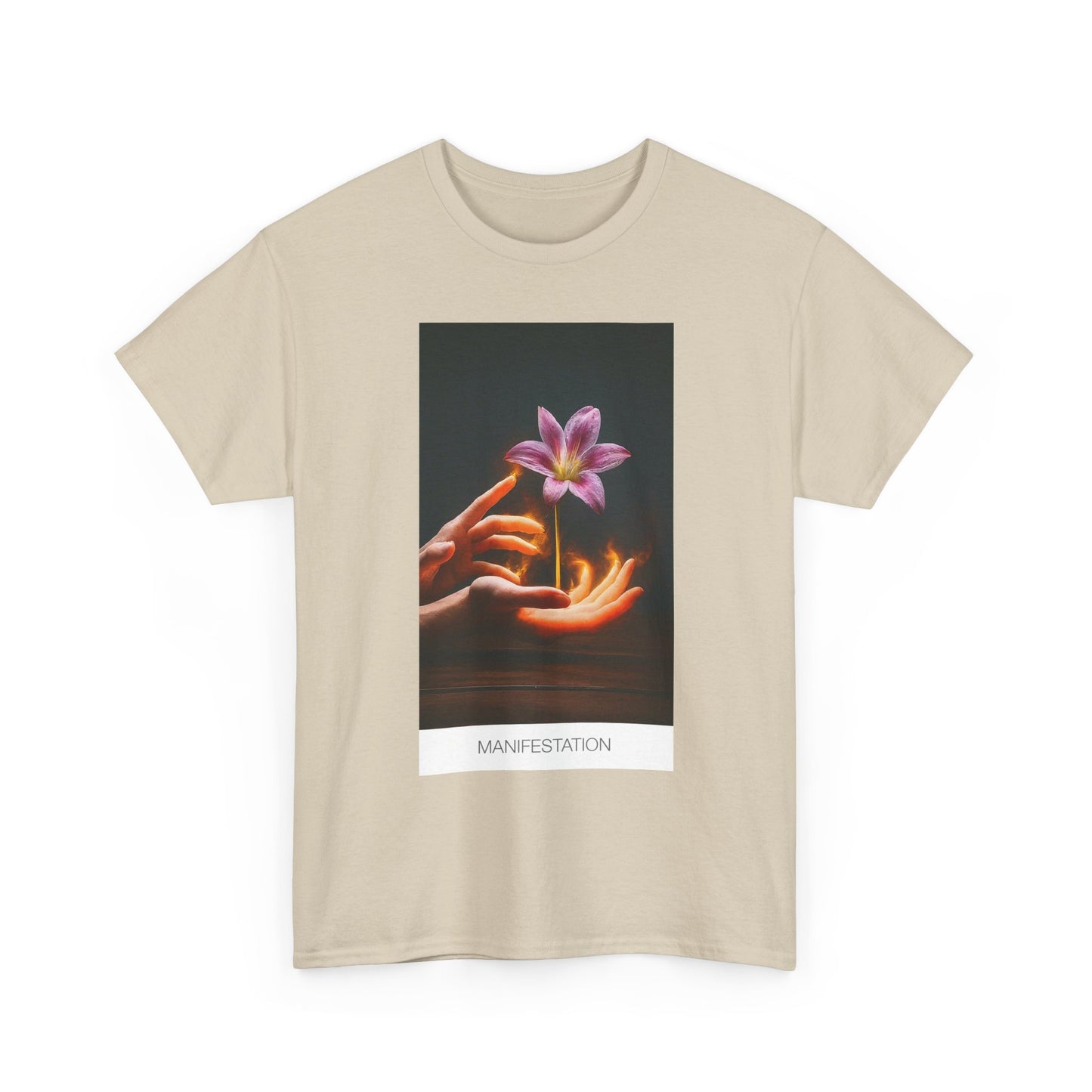 Manifestation Unisex Heavy Cotton Tee, Inspirational Shirt, Spiritual Gift, Positive Energy, Affirmation T-Shirt, Mindfulness Apparel