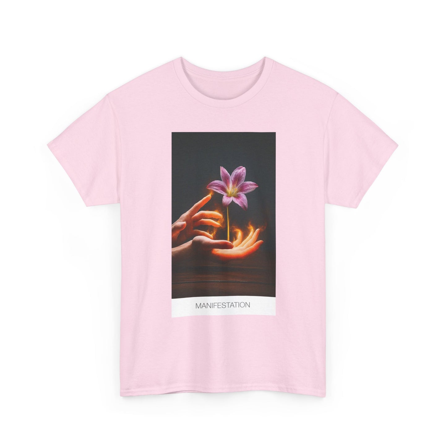 Manifestation Unisex Heavy Cotton Tee, Inspirational Shirt, Spiritual Gift, Positive Energy, Affirmation T-Shirt, Mindfulness Apparel