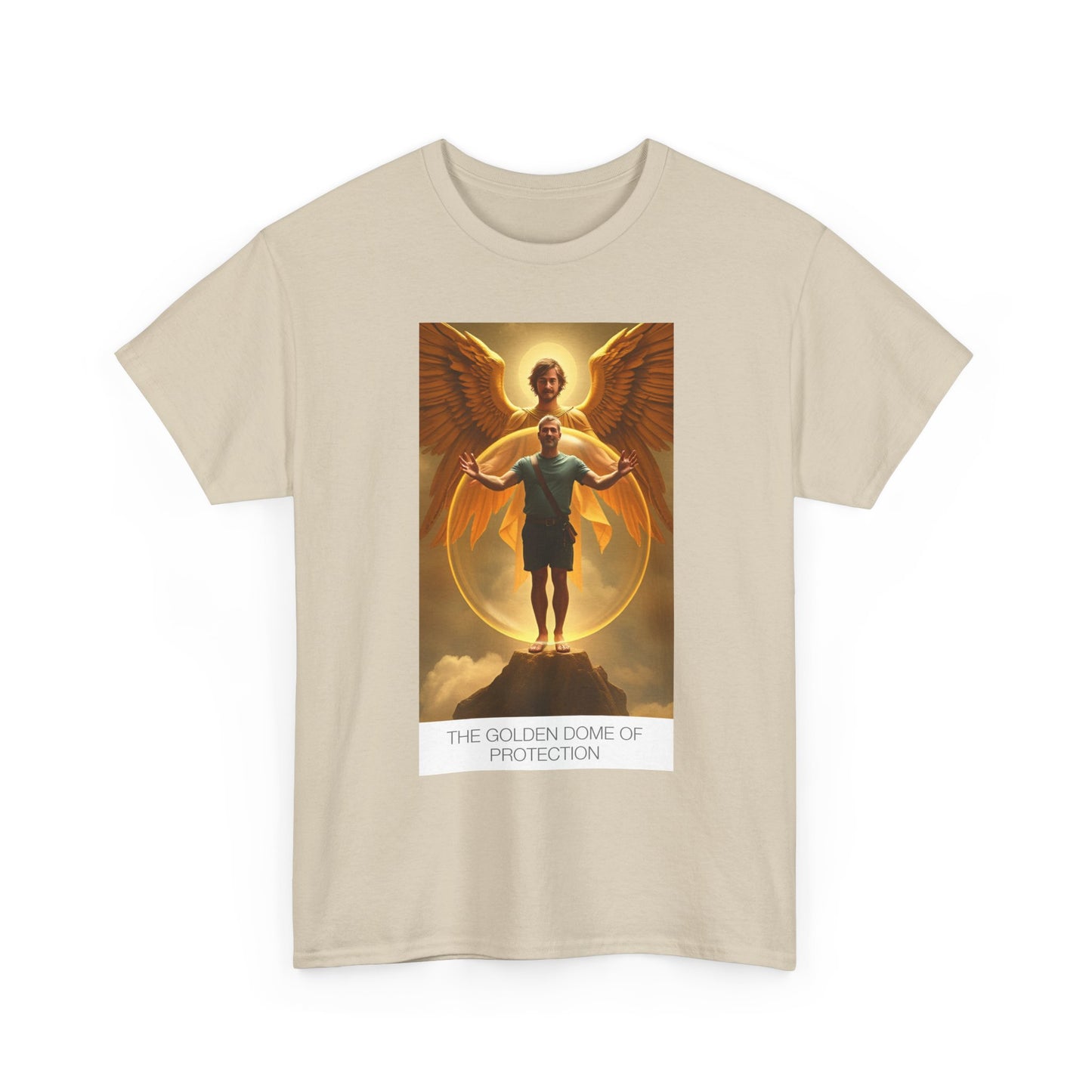 Divine Protection Tee, Unisex Cotton T-Shirt, Spiritual Art Shirt, Guardian Angel Apparel, Gift for Faith Lovers, Unique Spiritual Wear