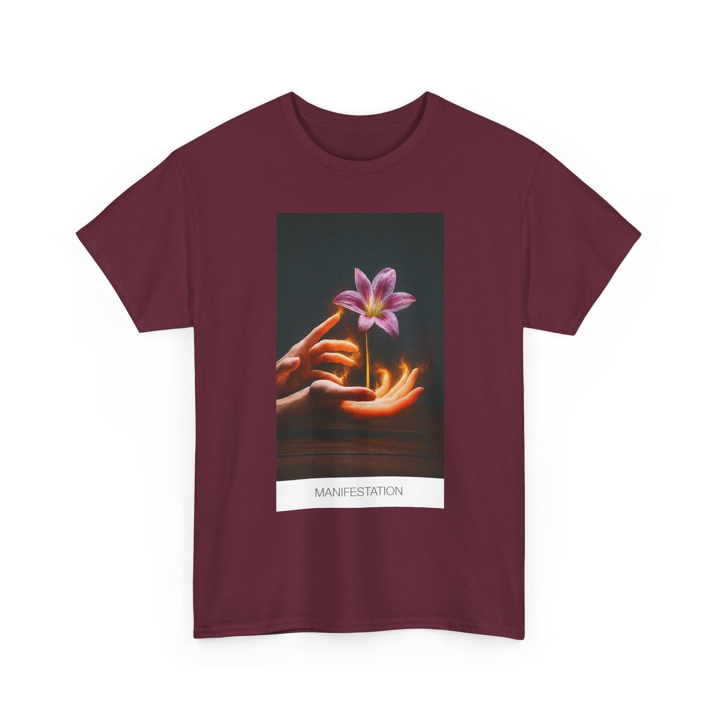 Manifestation Unisex Heavy Cotton Tee, Inspirational Shirt, Spiritual Gift, Positive Energy, Affirmation T-Shirt, Mindfulness Apparel