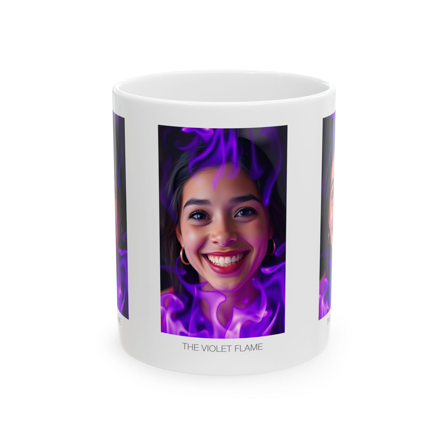 Violet Flame Ceramic Mug Set, Artistic Coffee Cup, Unique Gift, Modern Kitchen Decor, Home or Office Use, Birthday, Inspirational