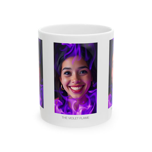 Violet Flame Ceramic Mug Set, Artistic Coffee Cup, Unique Gift, Modern Kitchen Decor, Home or Office Use, Birthday, Inspirational