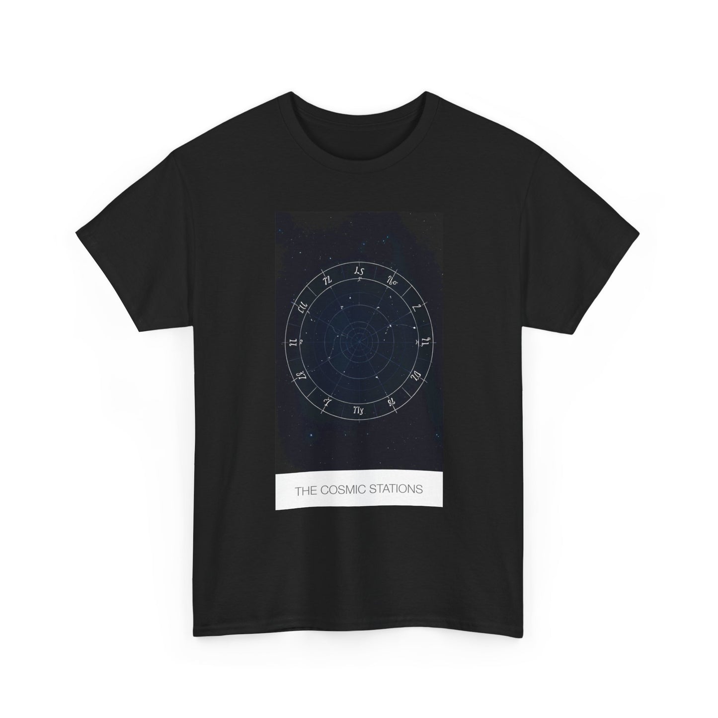 Cosmic Stations Tee, Unisex Cotton Shirt, Zodiac Graphic Top, Astrology Gift, Horoscope Apparel, Space Lover T-Shirt