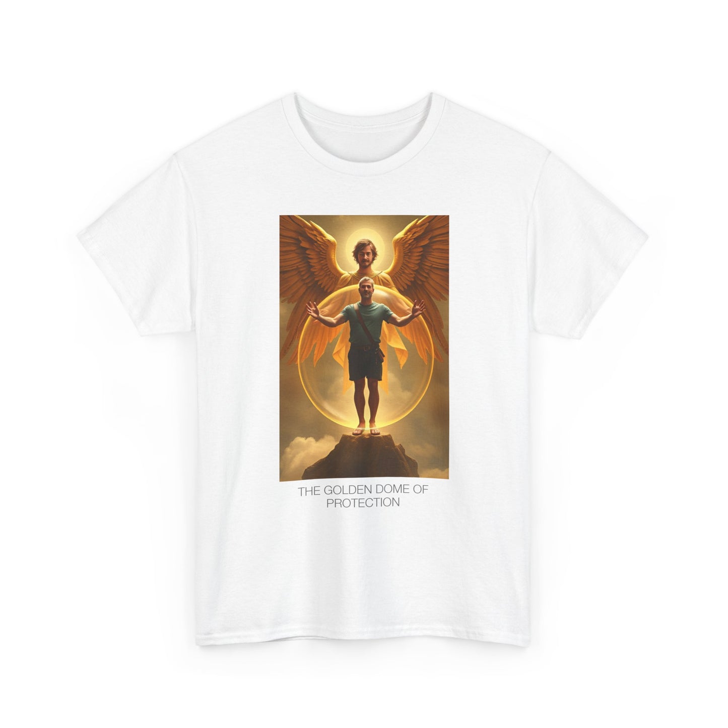 Divine Protection Tee, Unisex Cotton T-Shirt, Spiritual Art Shirt, Guardian Angel Apparel, Gift for Faith Lovers, Unique Spiritual Wear