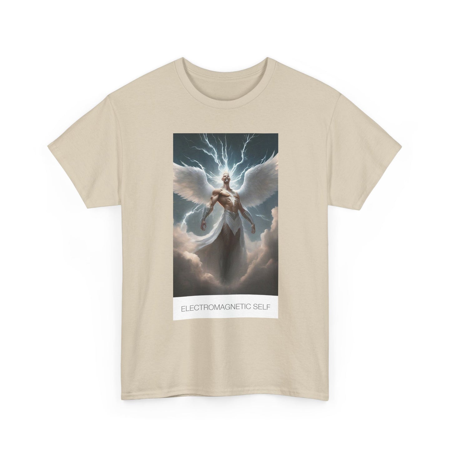 Mystical Angel Unisex Heavy Cotton Tee | Electromagnetic Self T-Shirt, Spiritual Gift, Unique Apparel, Fantasy Art Tee, Comfortable Wear