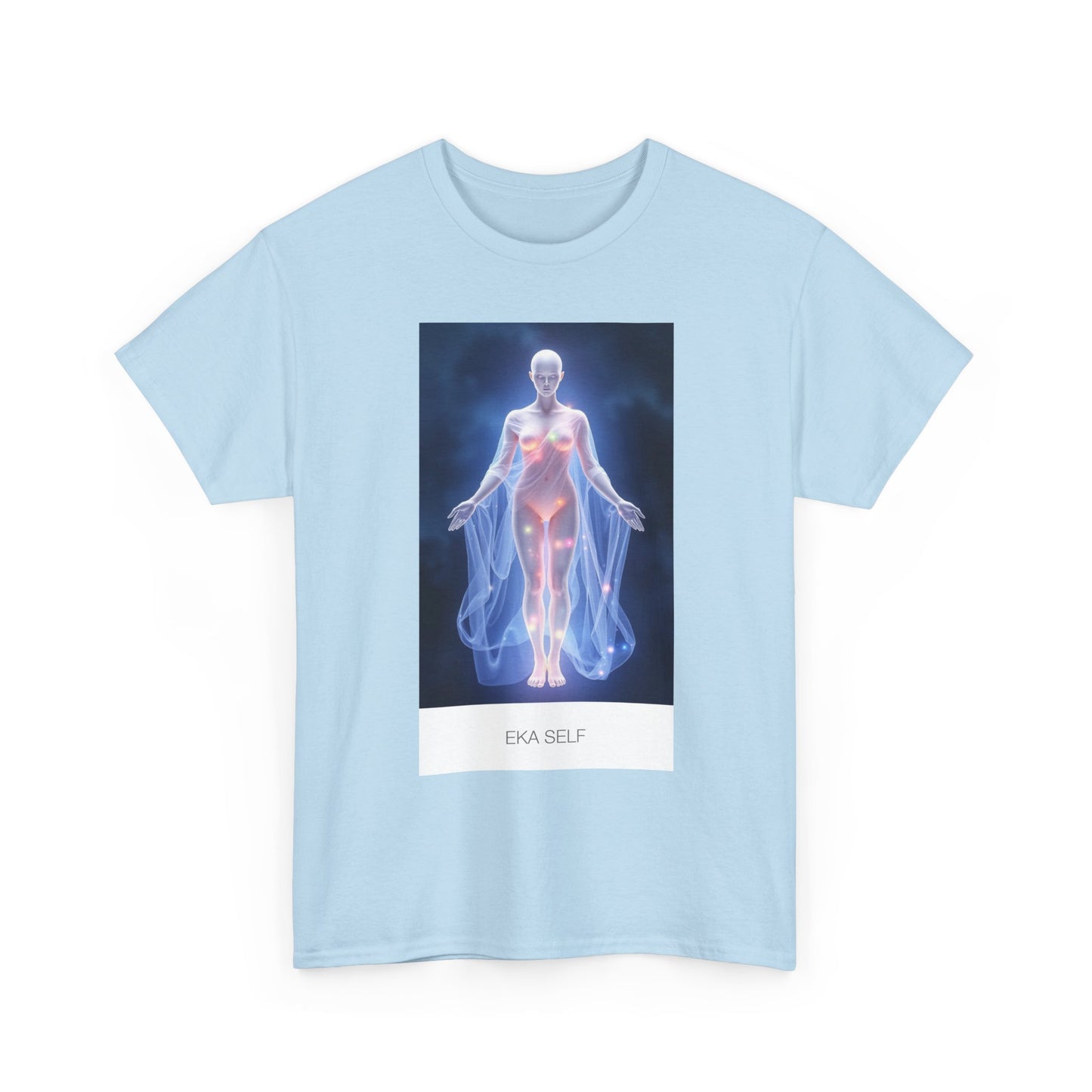 Ethereal Spirit Tee, Unisex Heavy Cotton Tee, Spiritual Gift, Chakra Shirt, Wellness Wear, Metaphysical Art Tee