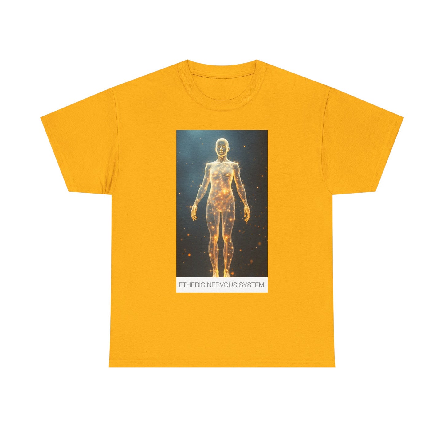 Etheric Nervous System Unisex Heavy Cotton Tee, Spirit Energy Shirt, Meditation Wear, Gift for Yoga Lovers, Mindfulness Apparel