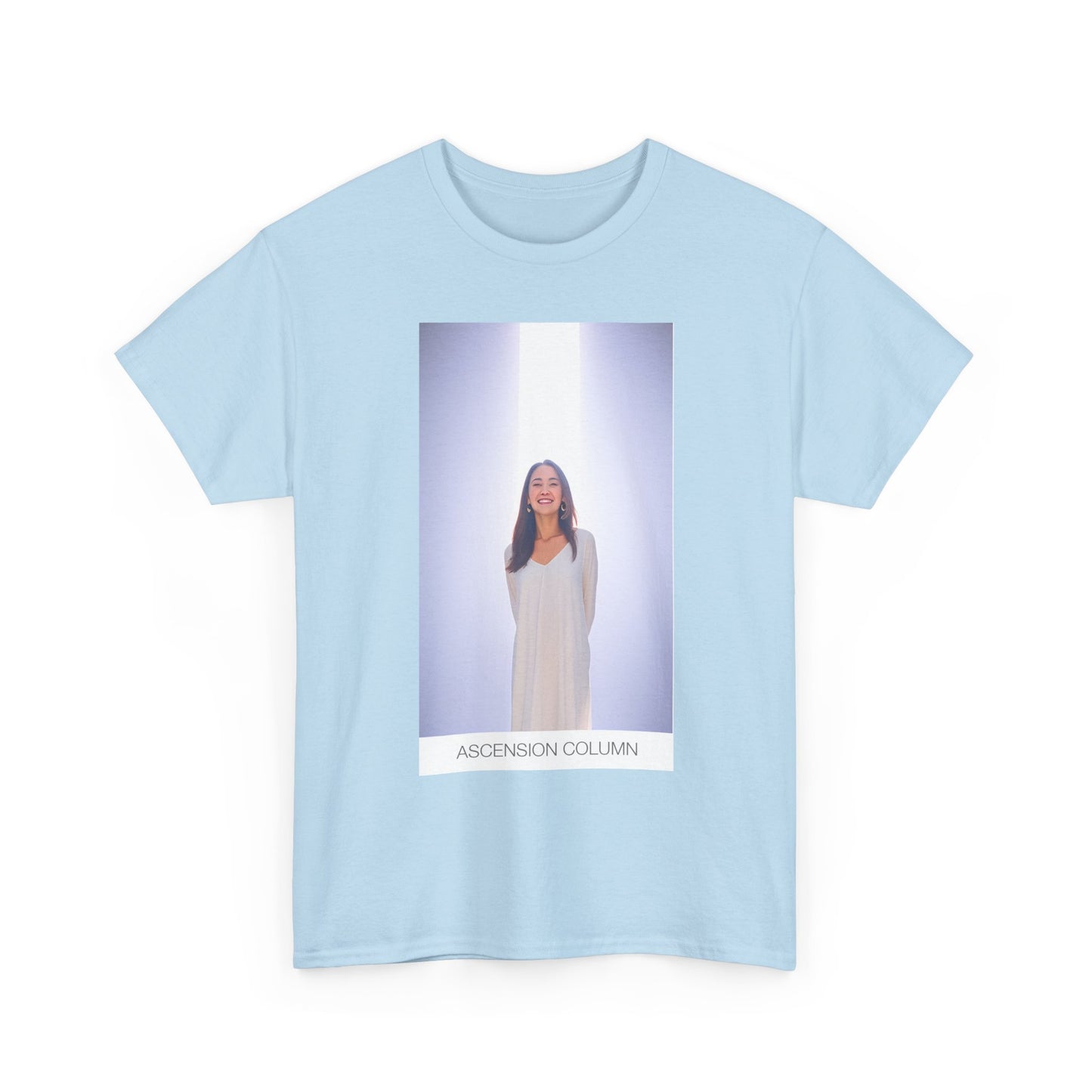 Ascension Column Unisex Heavy Cotton Tee, Spiritual T-Shirt, Consciousness Apparel, Gift for Yogis, Meditation Tee, Casual Wear