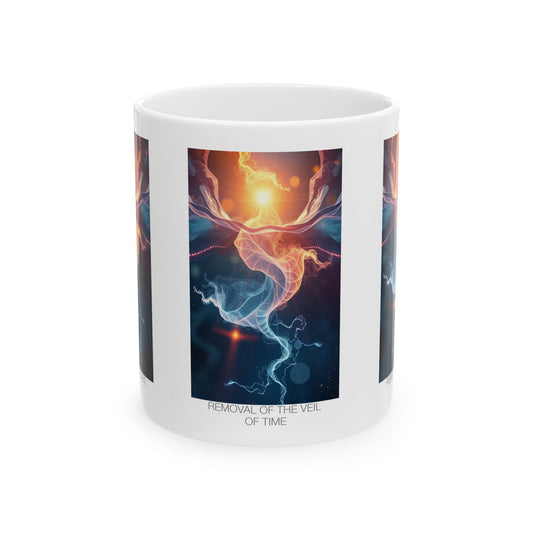 Celestial Ceramic Mug - Remnants of the Veil of Time, Inspirational Coffee Cup, Art Mug, Unique Gift, Home Decor, Cozy Vibes