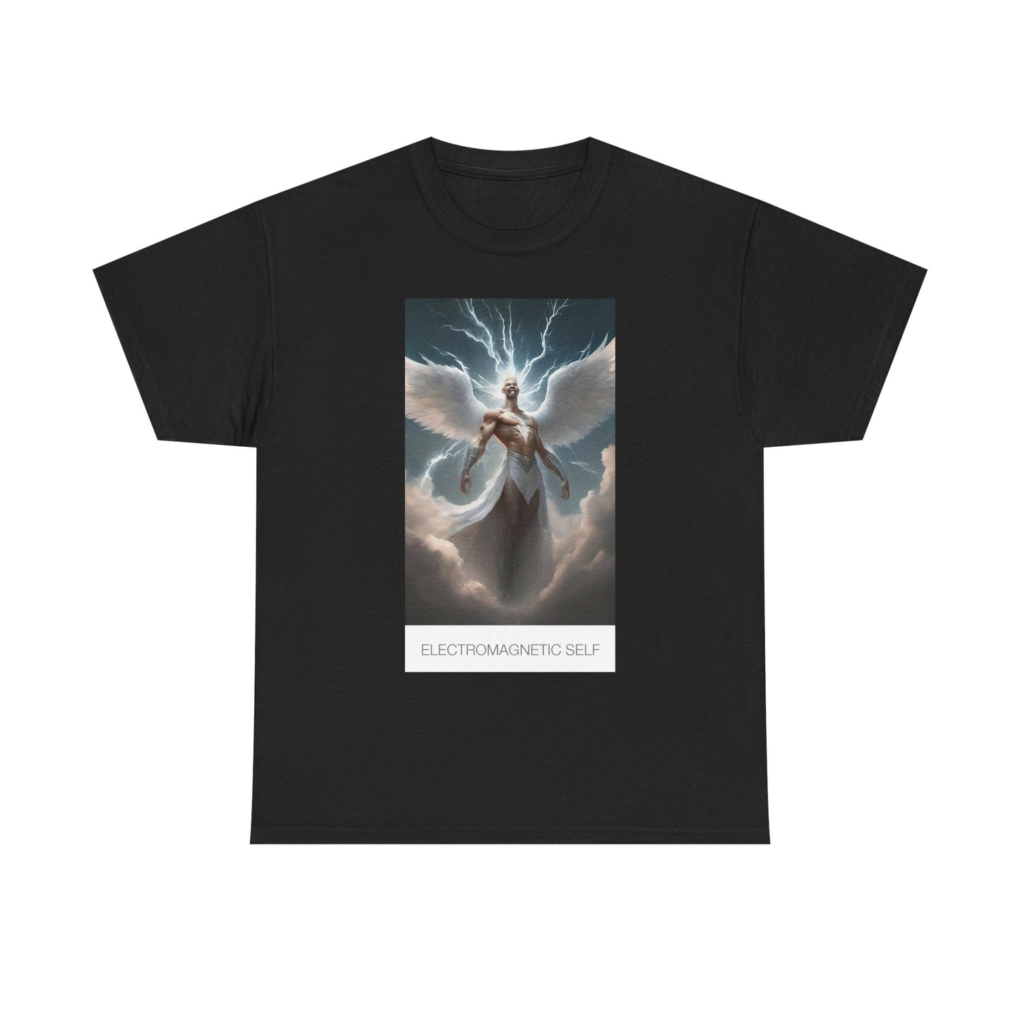 Mystical Angel Unisex Heavy Cotton Tee | Electromagnetic Self T-Shirt, Spiritual Gift, Unique Apparel, Fantasy Art Tee, Comfortable Wear