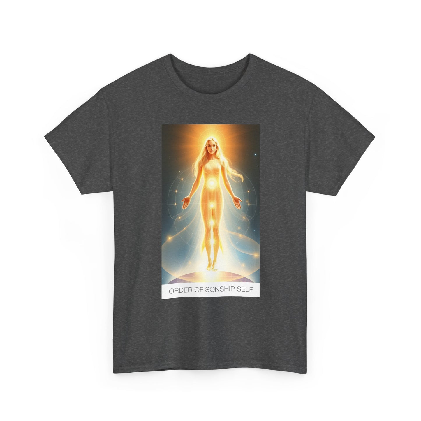 Celestial Self Unisex Heavy Cotton Tee, Spiritual Gift, Artistic T-Shirt, Cosmic Apparel, Meditation Clothing