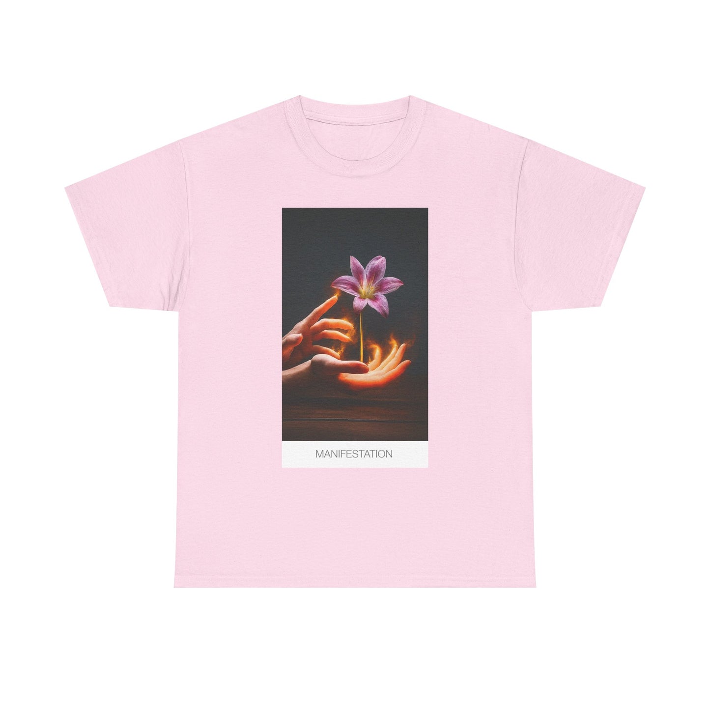 Manifestation Unisex Heavy Cotton Tee, Inspirational Shirt, Spiritual Gift, Positive Energy, Affirmation T-Shirt, Mindfulness Apparel