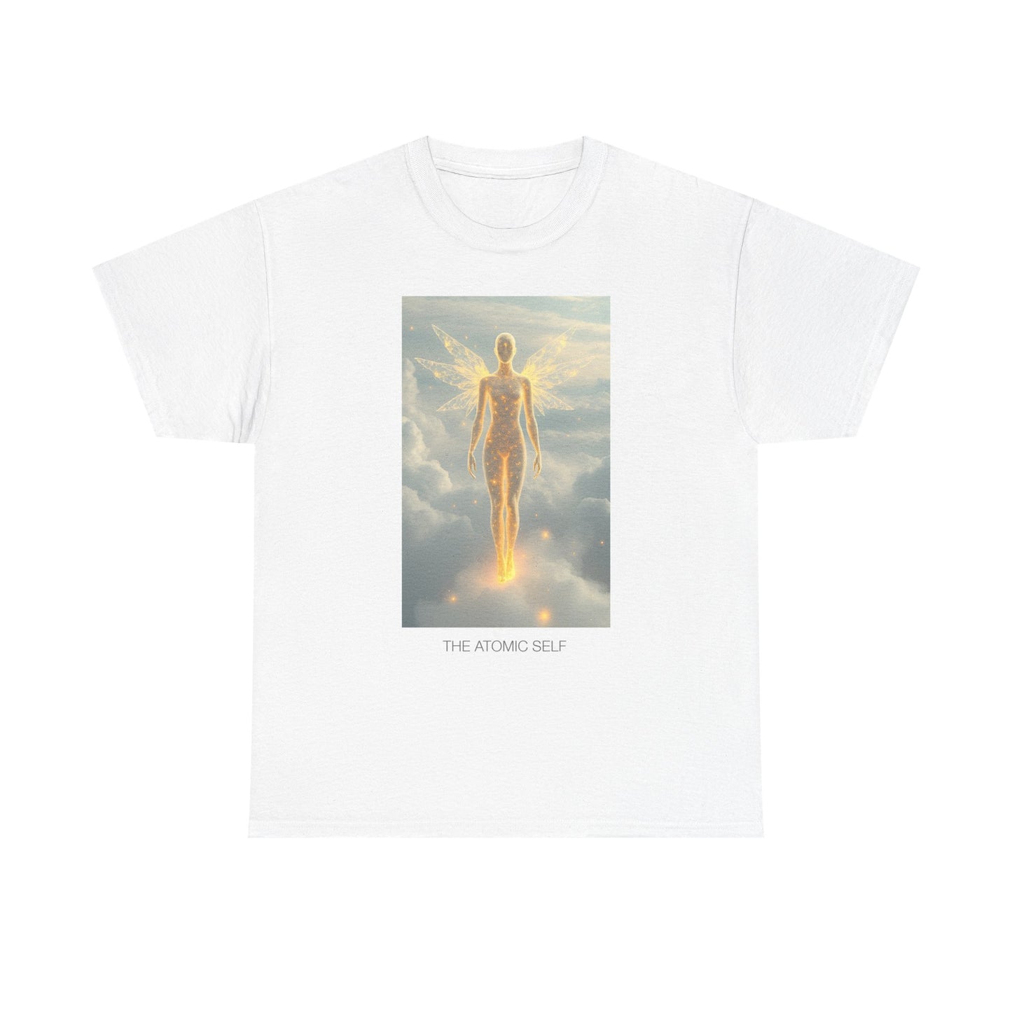 The Atomic Self Unisex Heavy Cotton Tee, Inspirational Graphic T-Shirt, Spiritual Apparel, Casual Wear, Unique Gift for Mindfulness