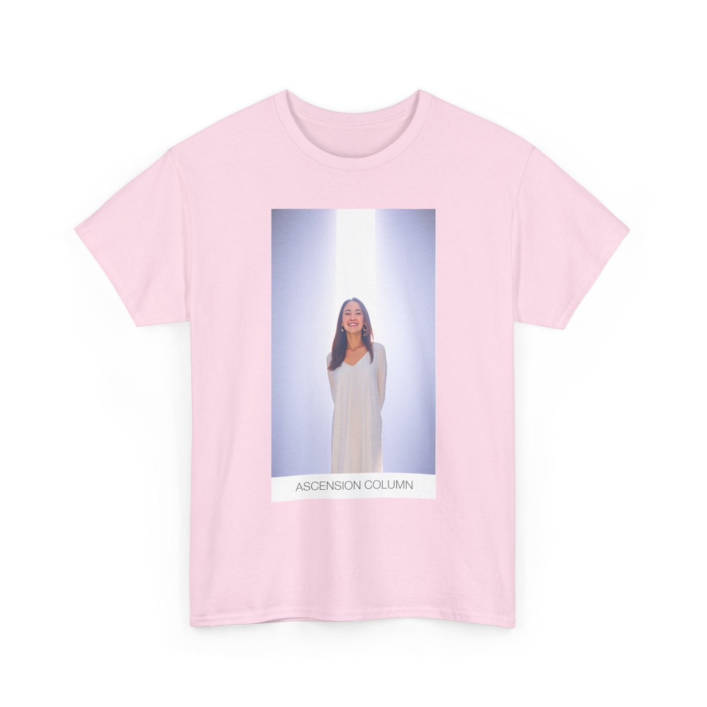 Ascension Column Unisex Heavy Cotton Tee, Spiritual T-Shirt, Consciousness Apparel, Gift for Yogis, Meditation Tee, Casual Wear