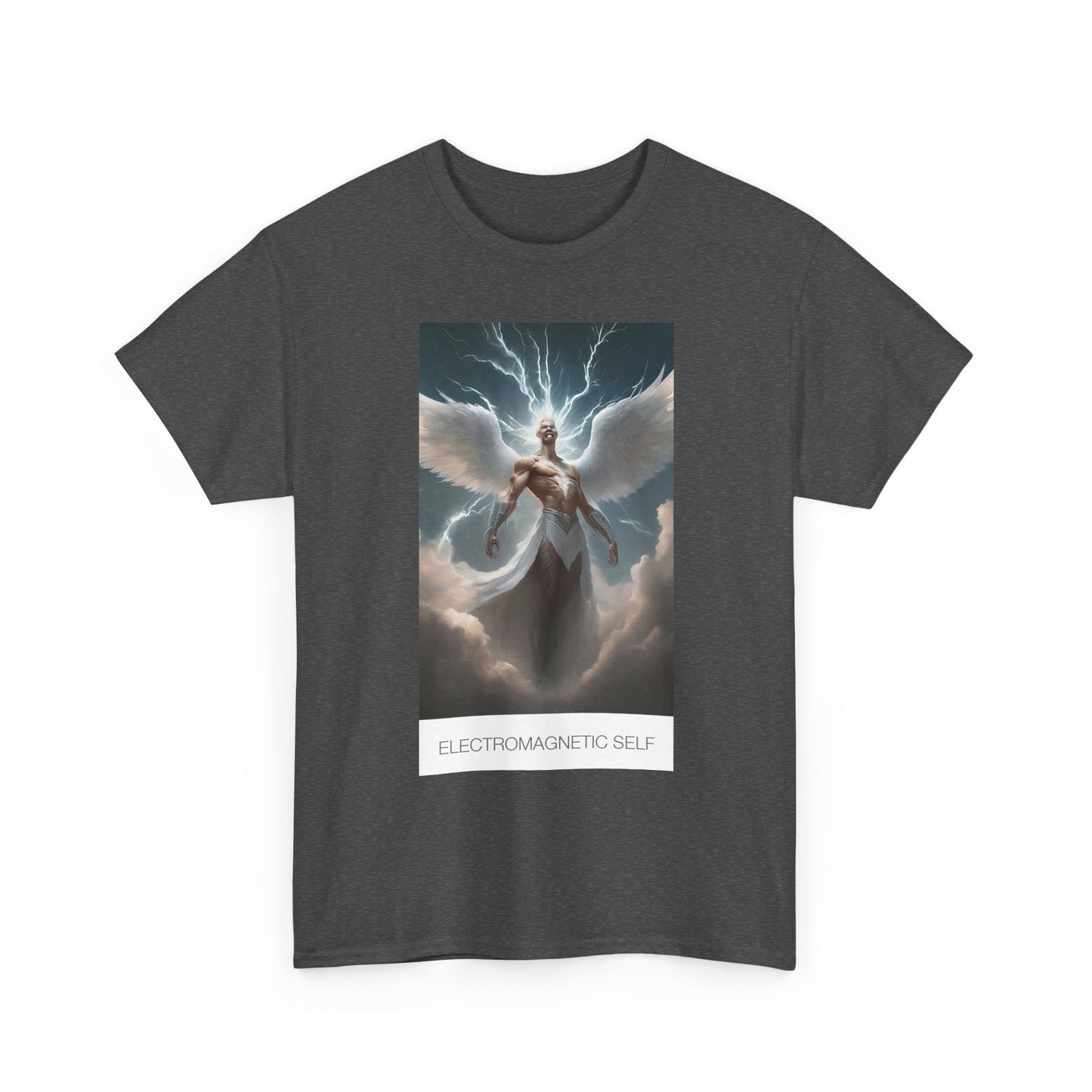 Mystical Angel Unisex Heavy Cotton Tee | Electromagnetic Self T-Shirt, Spiritual Gift, Unique Apparel, Fantasy Art Tee, Comfortable Wear