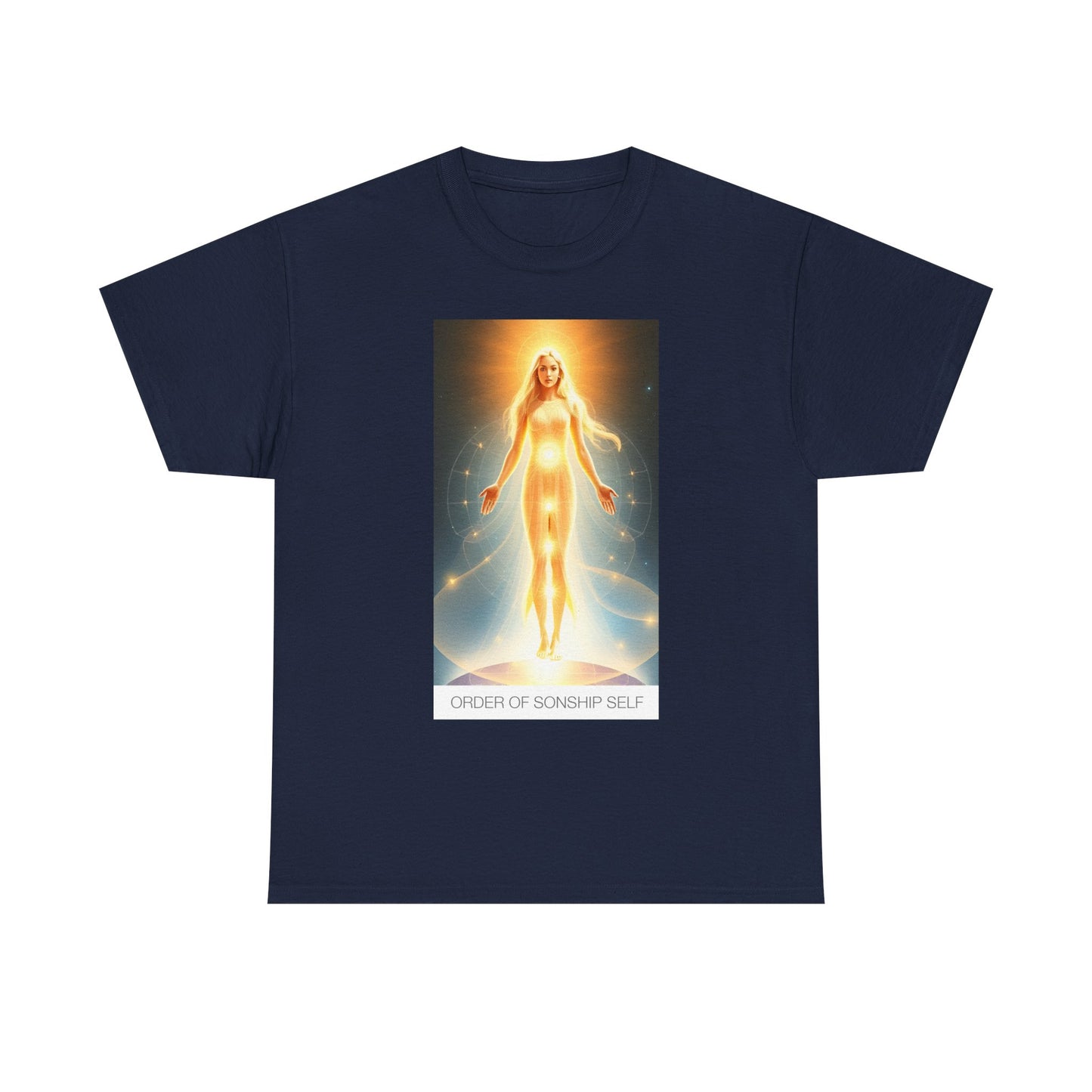 Celestial Self Unisex Heavy Cotton Tee, Spiritual Gift, Artistic T-Shirt, Cosmic Apparel, Meditation Clothing