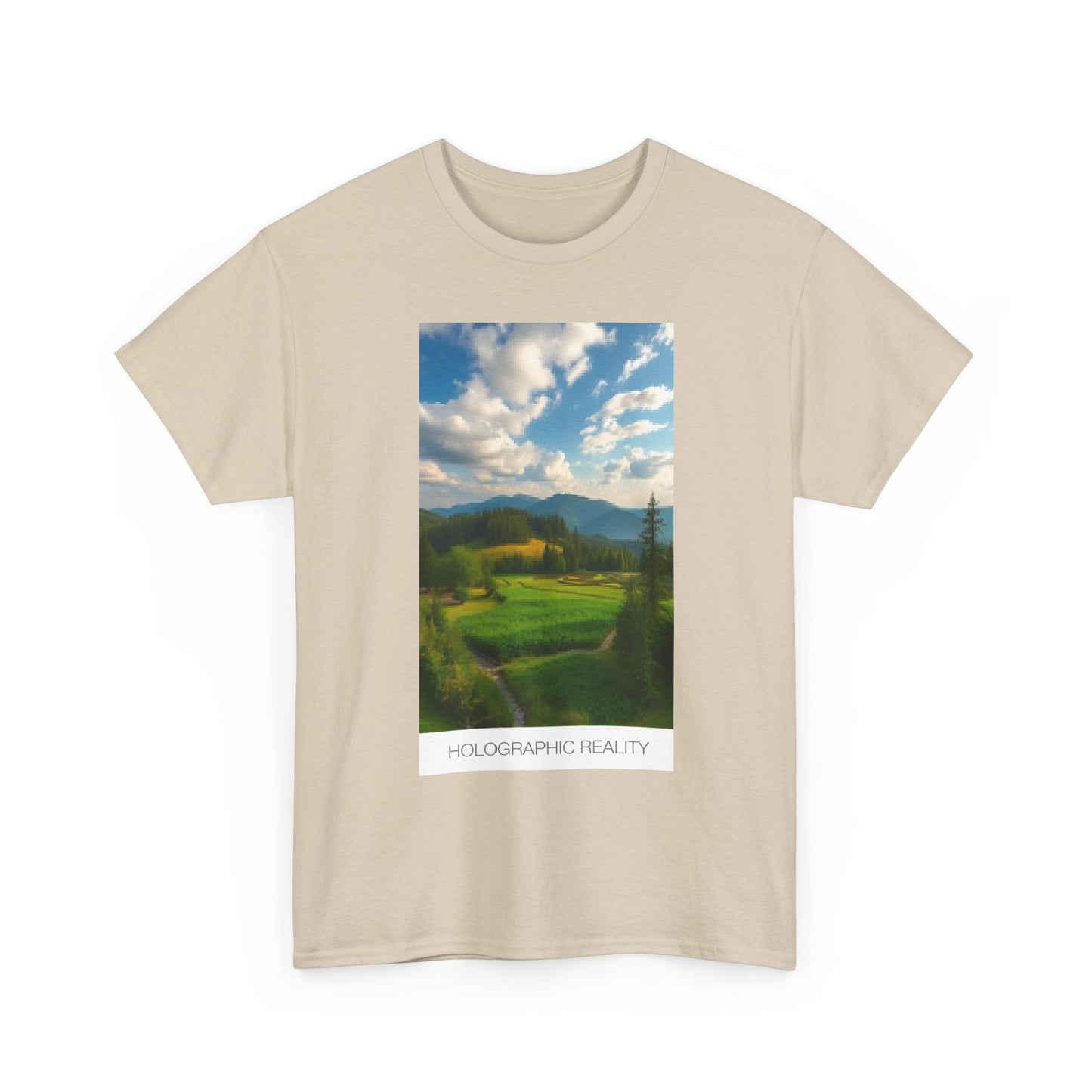 Holographic Reality Tee - Unisex Heavy Cotton Shirt for Nature Lovers, Perfect for Casual Outings, Gifts, Summer Vibes, Eco-Conscious [...]