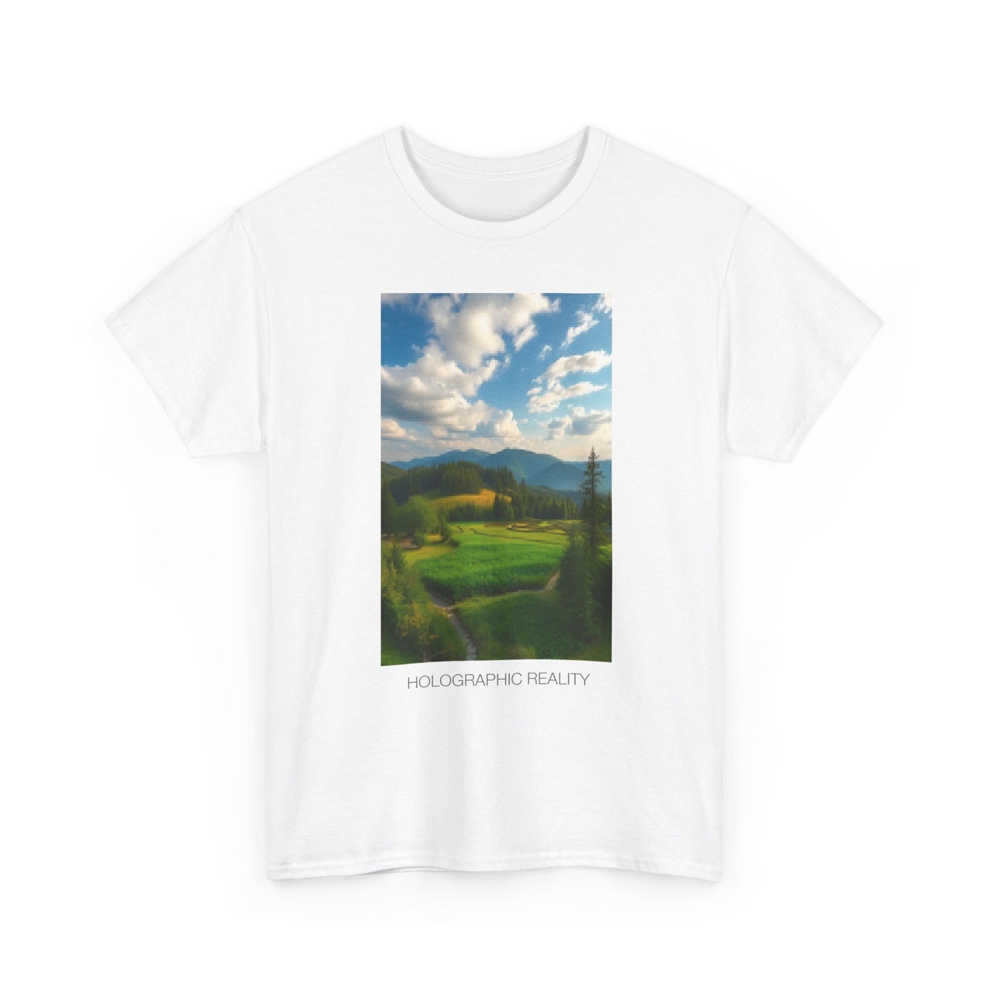 Holographic Reality Tee - Unisex Heavy Cotton Shirt for Nature Lovers, Perfect for Casual Outings, Gifts, Summer Vibes, Eco-Conscious [...]