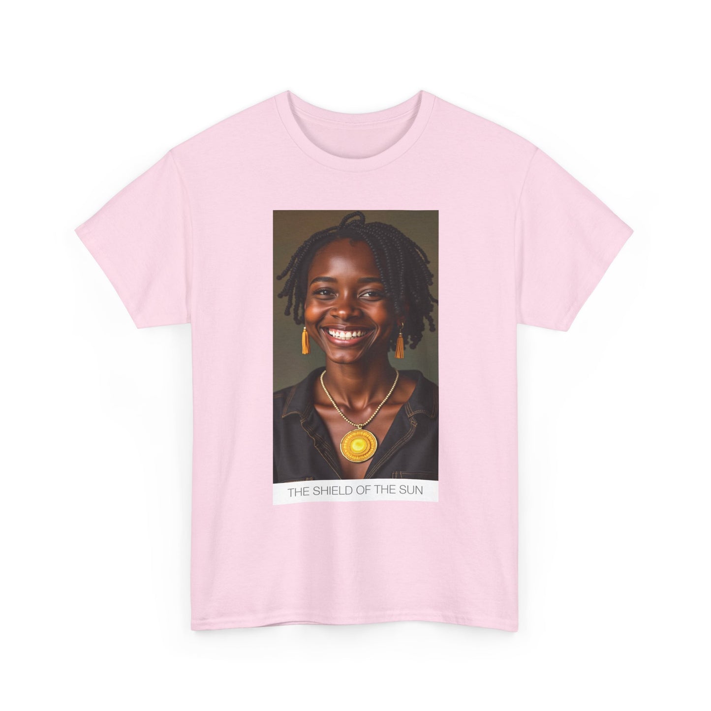 Sunshine Shield Unisex Heavy Cotton Tee, Uplifting T-Shirt, Positive Vibe Apparel, Gift for Friends, Everyday Wear