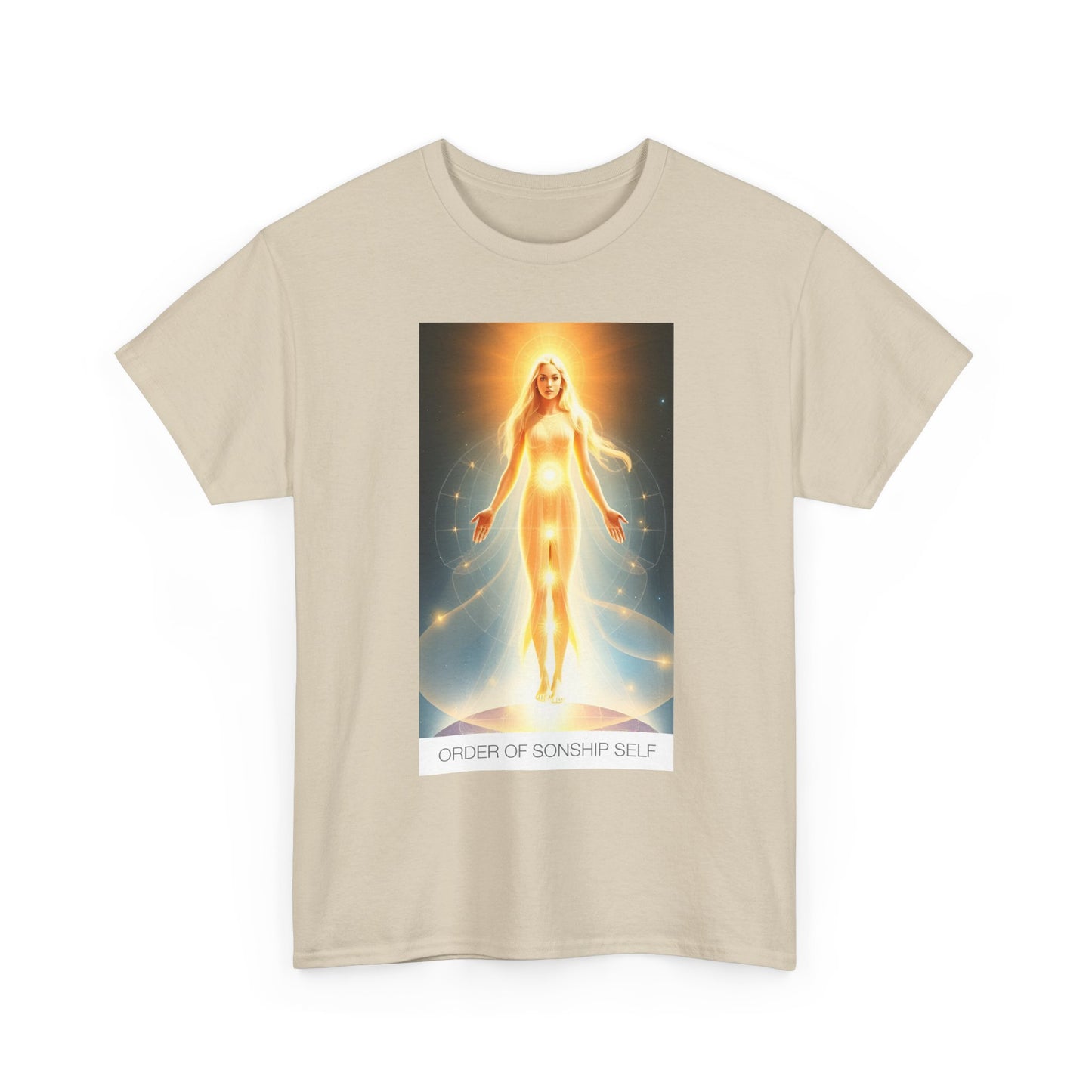 Celestial Self Unisex Heavy Cotton Tee, Spiritual Gift, Artistic T-Shirt, Cosmic Apparel, Meditation Clothing