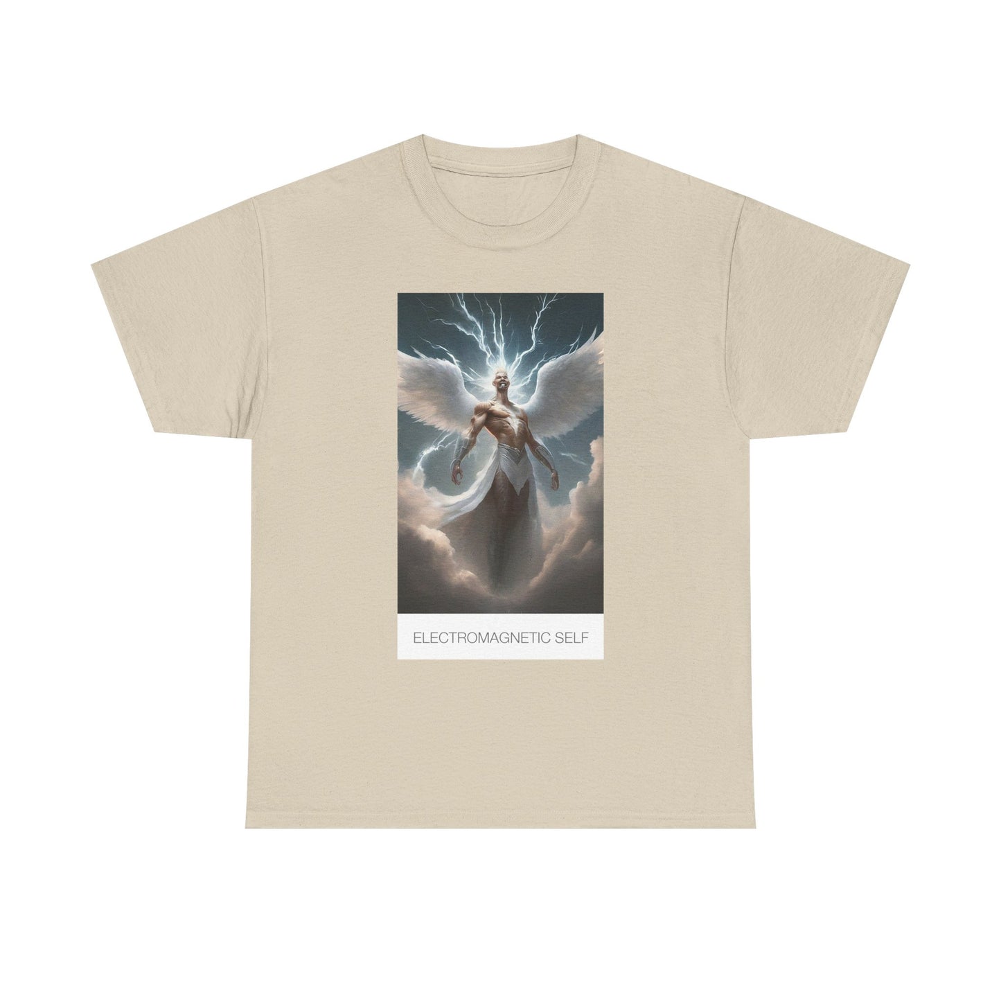 Mystical Angel Unisex Heavy Cotton Tee | Electromagnetic Self T-Shirt, Spiritual Gift, Unique Apparel, Fantasy Art Tee, Comfortable Wear