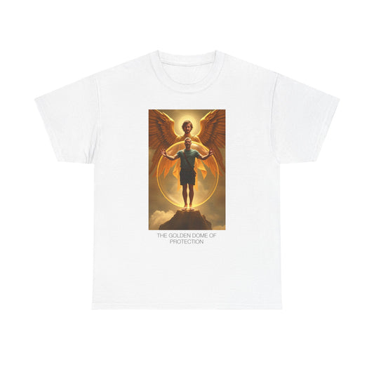 Divine Protection Tee, Unisex Cotton T-Shirt, Spiritual Art Shirt, Guardian Angel Apparel, Gift for Faith Lovers, Unique Spiritual Wear