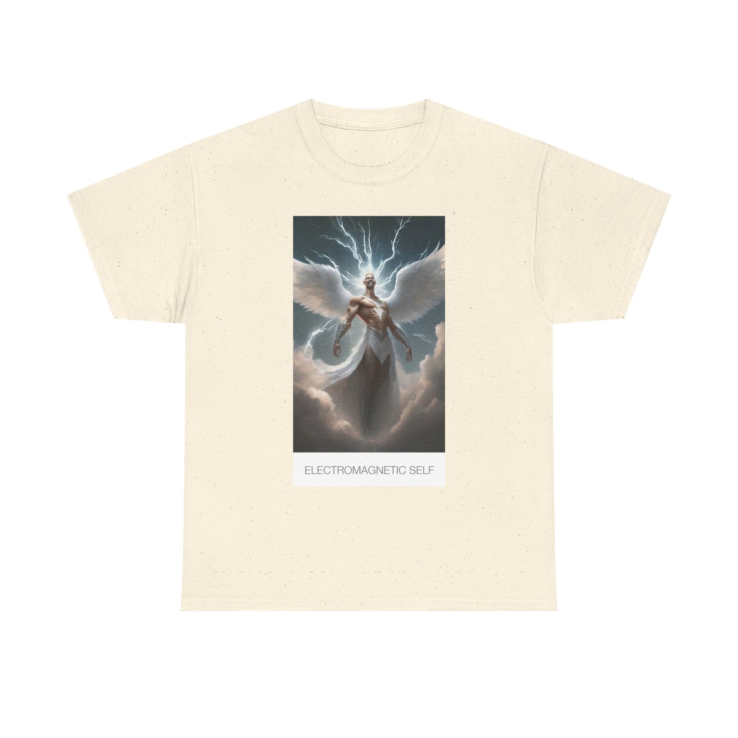 Mystical Angel Unisex Heavy Cotton Tee | Electromagnetic Self T-Shirt, Spiritual Gift, Unique Apparel, Fantasy Art Tee, Comfortable Wear