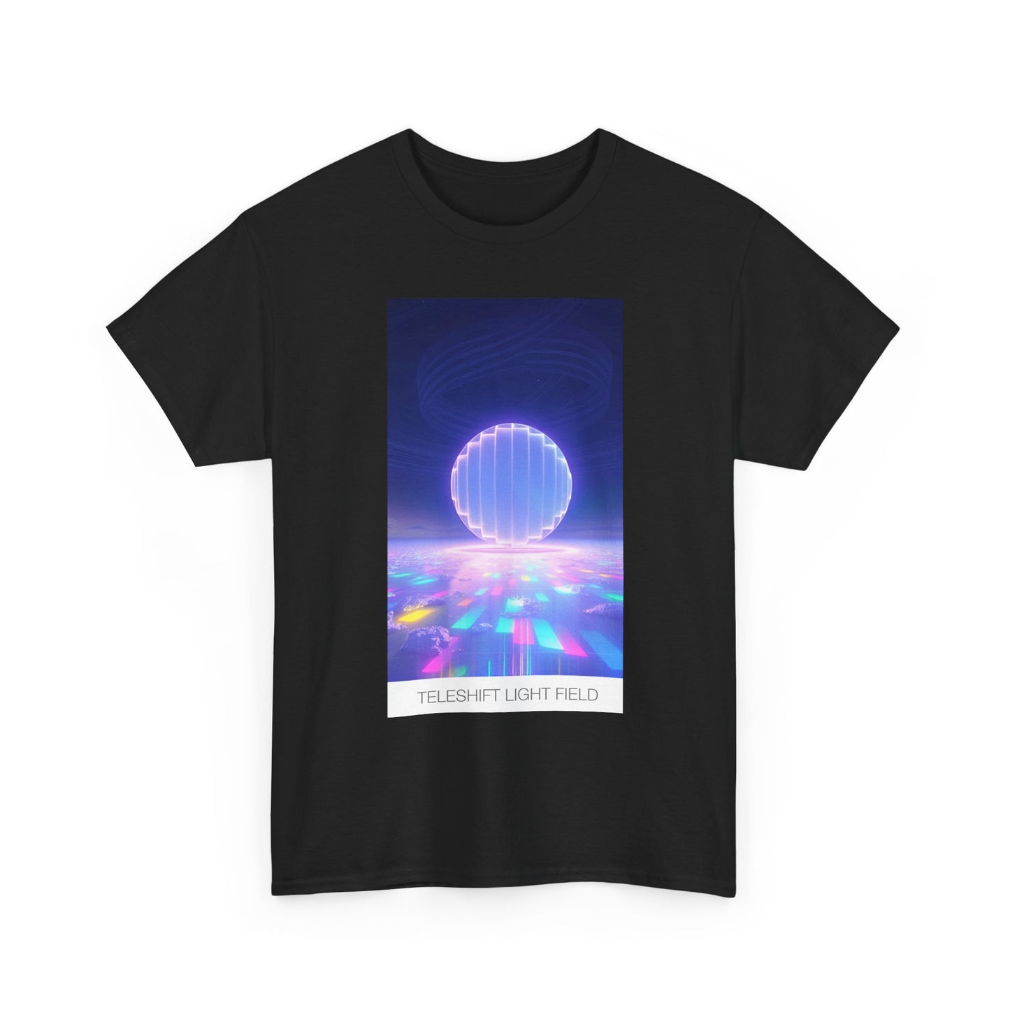 Vibrant Light Field Tee: Unisex Heavy Cotton Graphic T-Shirt, Retro Aesthetic Shirt, Festival Wear, Everyday Casual, Gift Idea