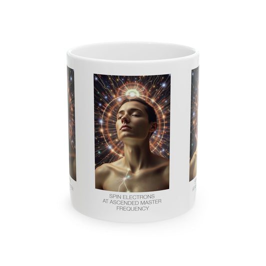 Celestial Energy Ceramic Mug - Spiritual Awakening Coffee Cup, Meditation Mug, Gift for Yogis, Mindfulness, Cosmic Insights
