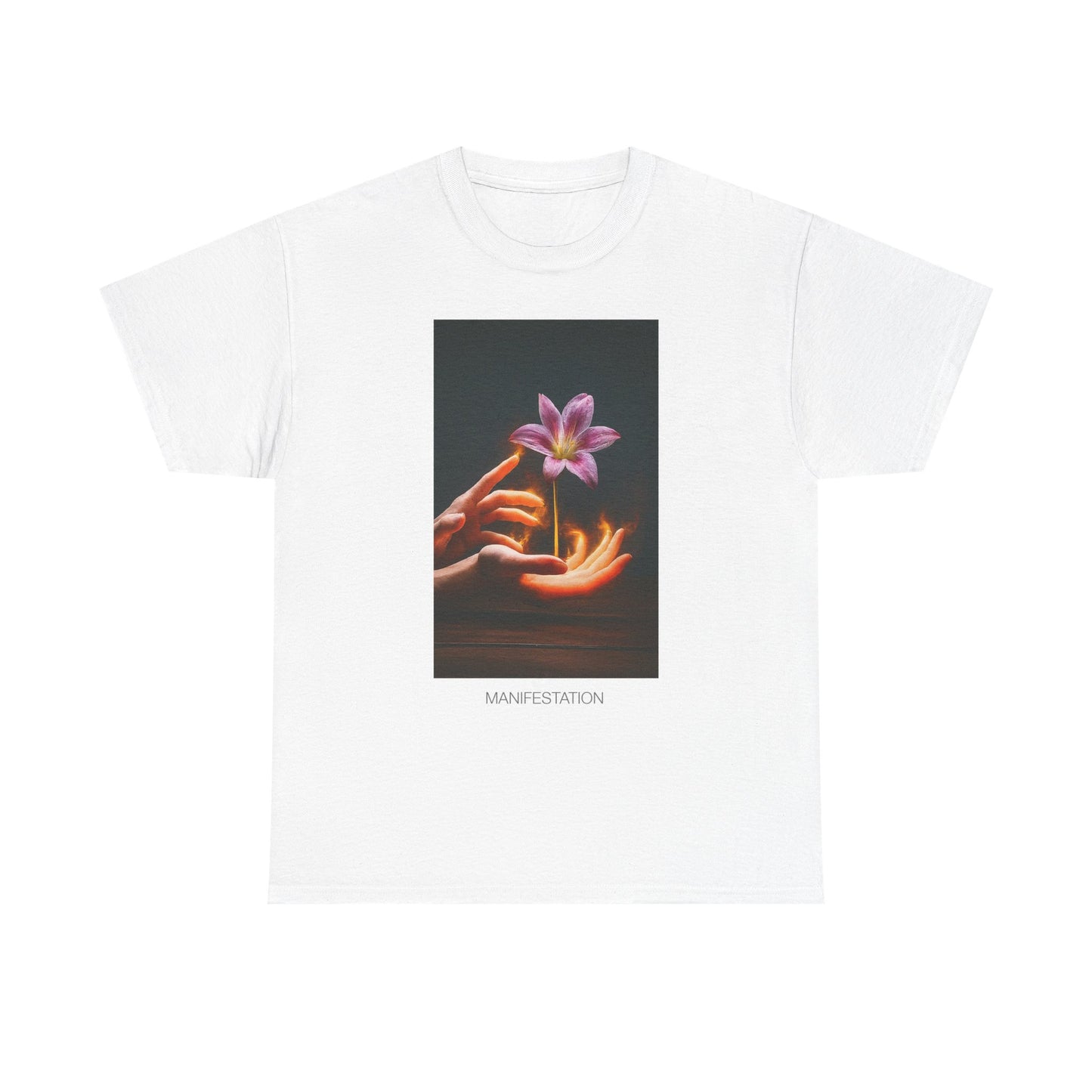 Manifestation Unisex Heavy Cotton Tee, Inspirational Shirt, Spiritual Gift, Positive Energy, Affirmation T-Shirt, Mindfulness Apparel