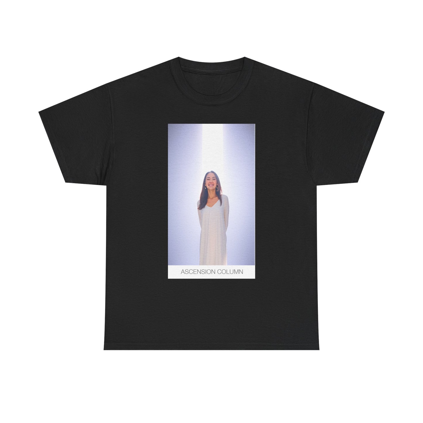 Ascension Column Unisex Heavy Cotton Tee, Spiritual T-Shirt, Consciousness Apparel, Gift for Yogis, Meditation Tee, Casual Wear