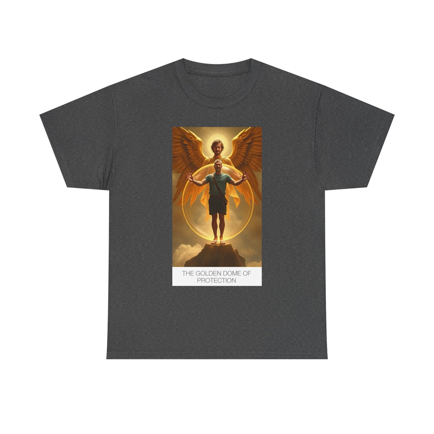Divine Protection Tee, Unisex Cotton T-Shirt, Spiritual Art Shirt, Guardian Angel Apparel, Gift for Faith Lovers, Unique Spiritual Wear