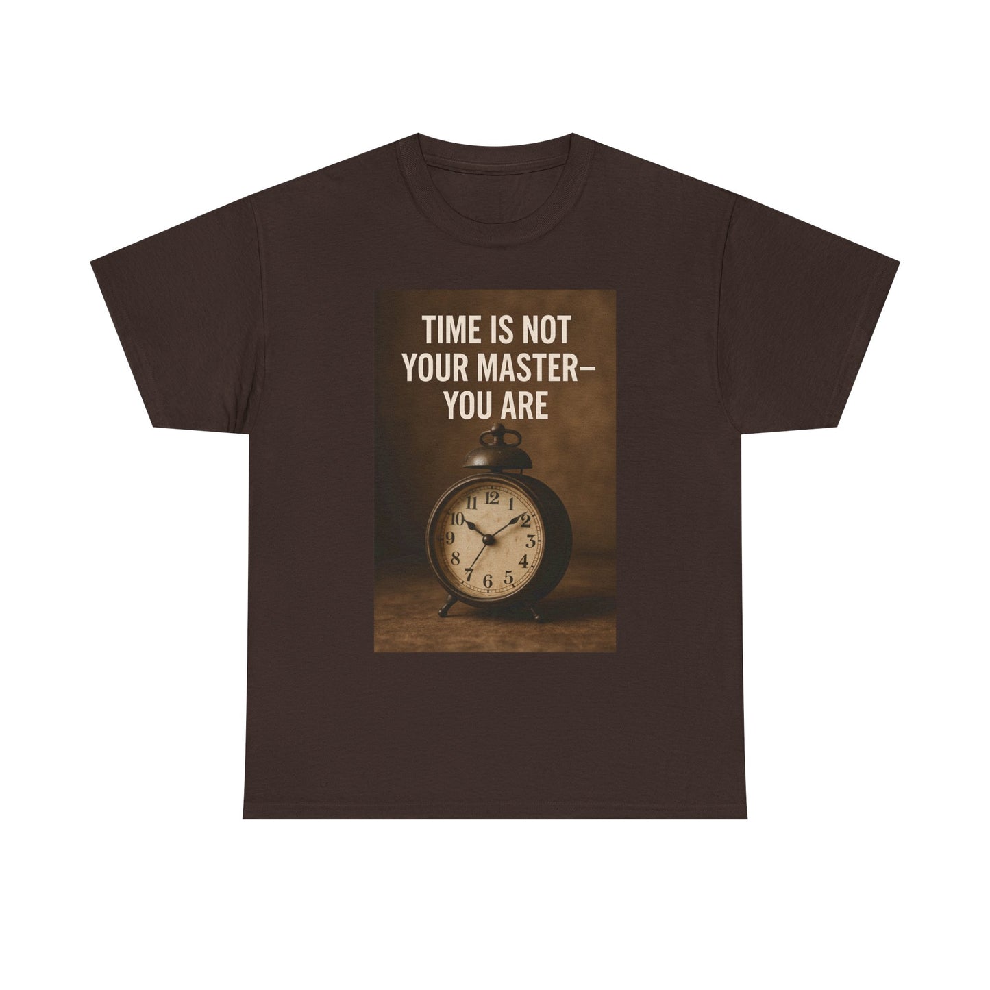 Inspirational Quote Tee: Time Is Not Your Master, Motivational T-Shirt for Mindfulness, Gift for Friends, Relaxed Fit Cotton Shirt, [...]