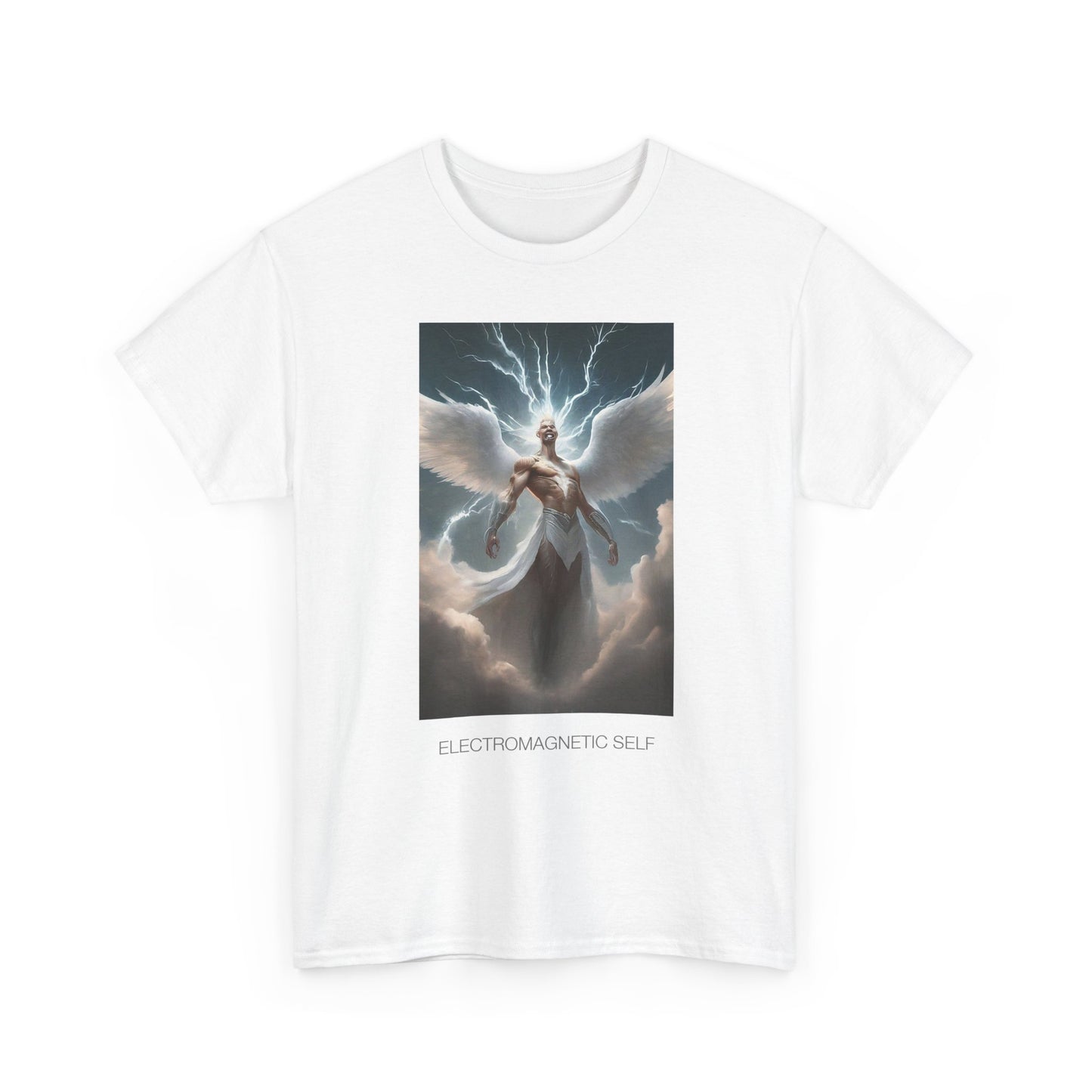 Mystical Angel Unisex Heavy Cotton Tee | Electromagnetic Self T-Shirt, Spiritual Gift, Unique Apparel, Fantasy Art Tee, Comfortable Wear
