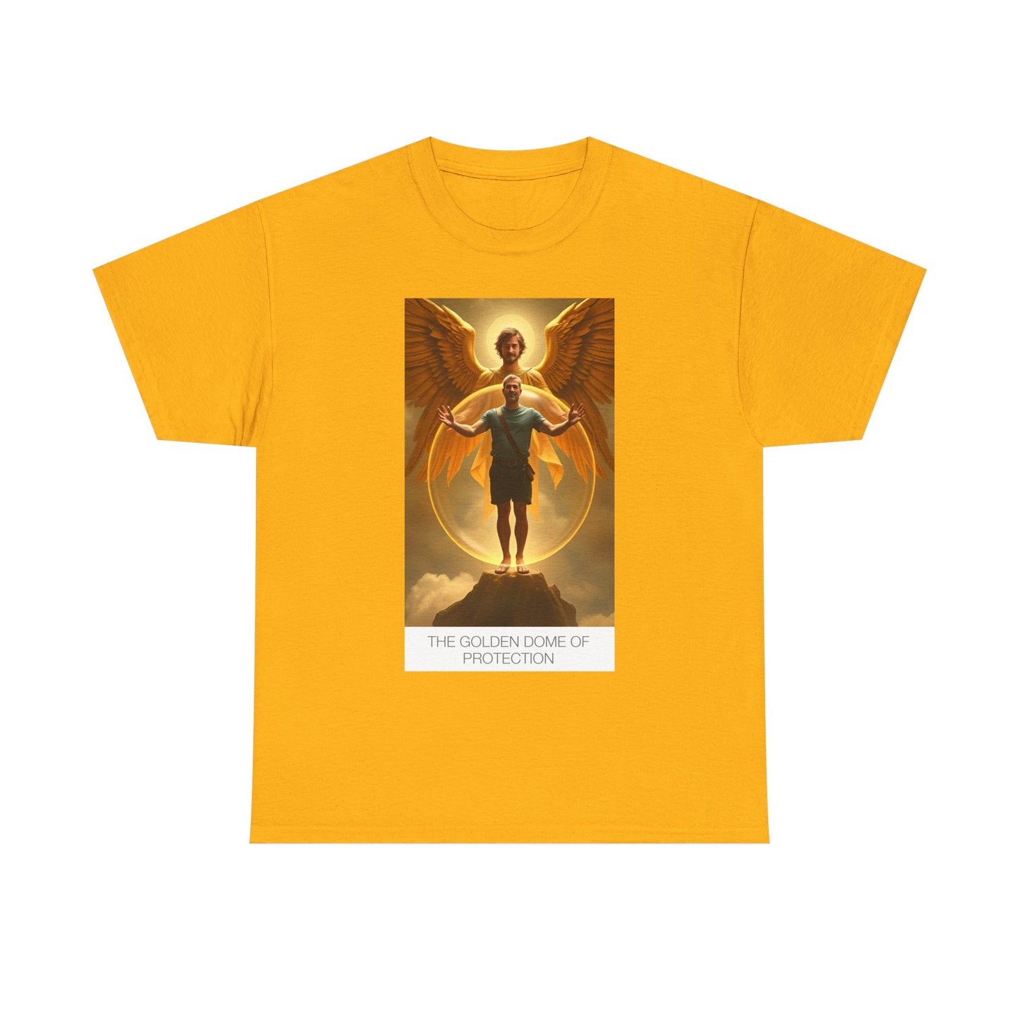 Divine Protection Tee, Unisex Cotton T-Shirt, Spiritual Art Shirt, Guardian Angel Apparel, Gift for Faith Lovers, Unique Spiritual Wear