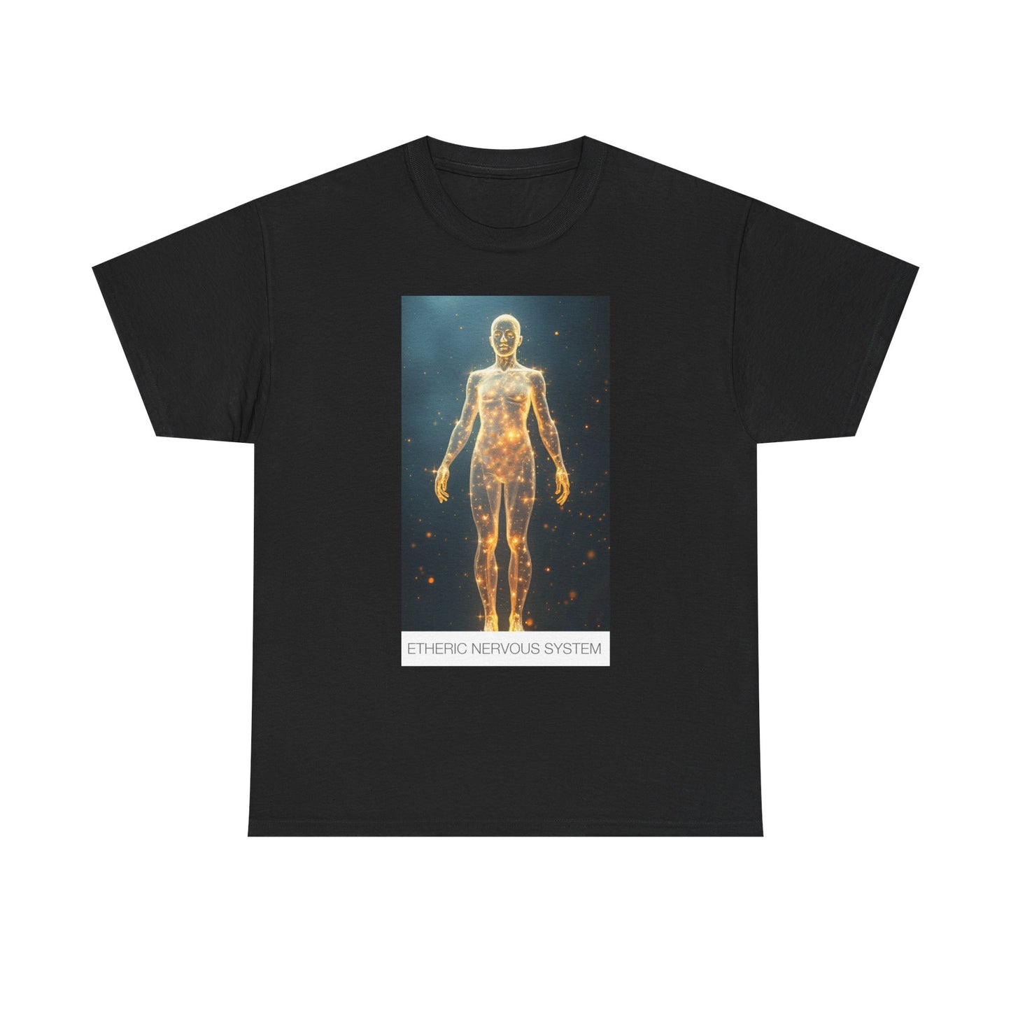 Etheric Nervous System Unisex Heavy Cotton Tee, Spirit Energy Shirt, Meditation Wear, Gift for Yoga Lovers, Mindfulness Apparel