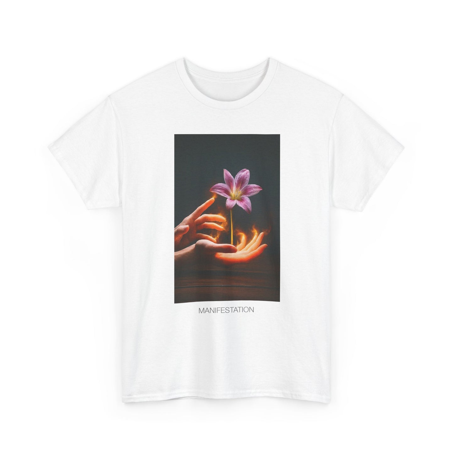 Manifestation Unisex Heavy Cotton Tee, Inspirational Shirt, Spiritual Gift, Positive Energy, Affirmation T-Shirt, Mindfulness Apparel