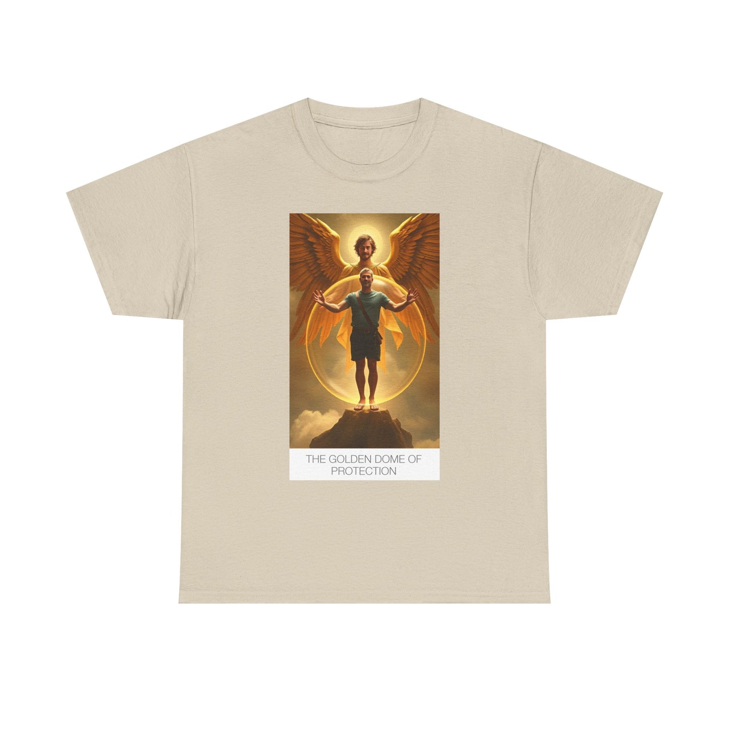 Divine Protection Tee, Unisex Cotton T-Shirt, Spiritual Art Shirt, Guardian Angel Apparel, Gift for Faith Lovers, Unique Spiritual Wear