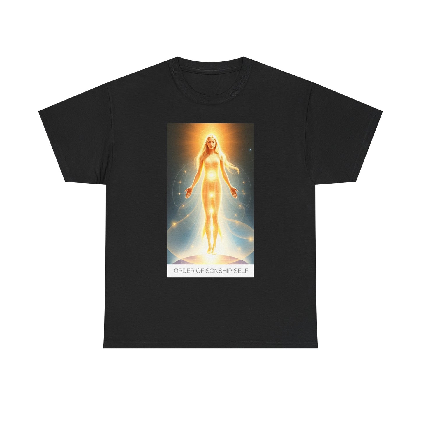Celestial Self Unisex Heavy Cotton Tee, Spiritual Gift, Artistic T-Shirt, Cosmic Apparel, Meditation Clothing