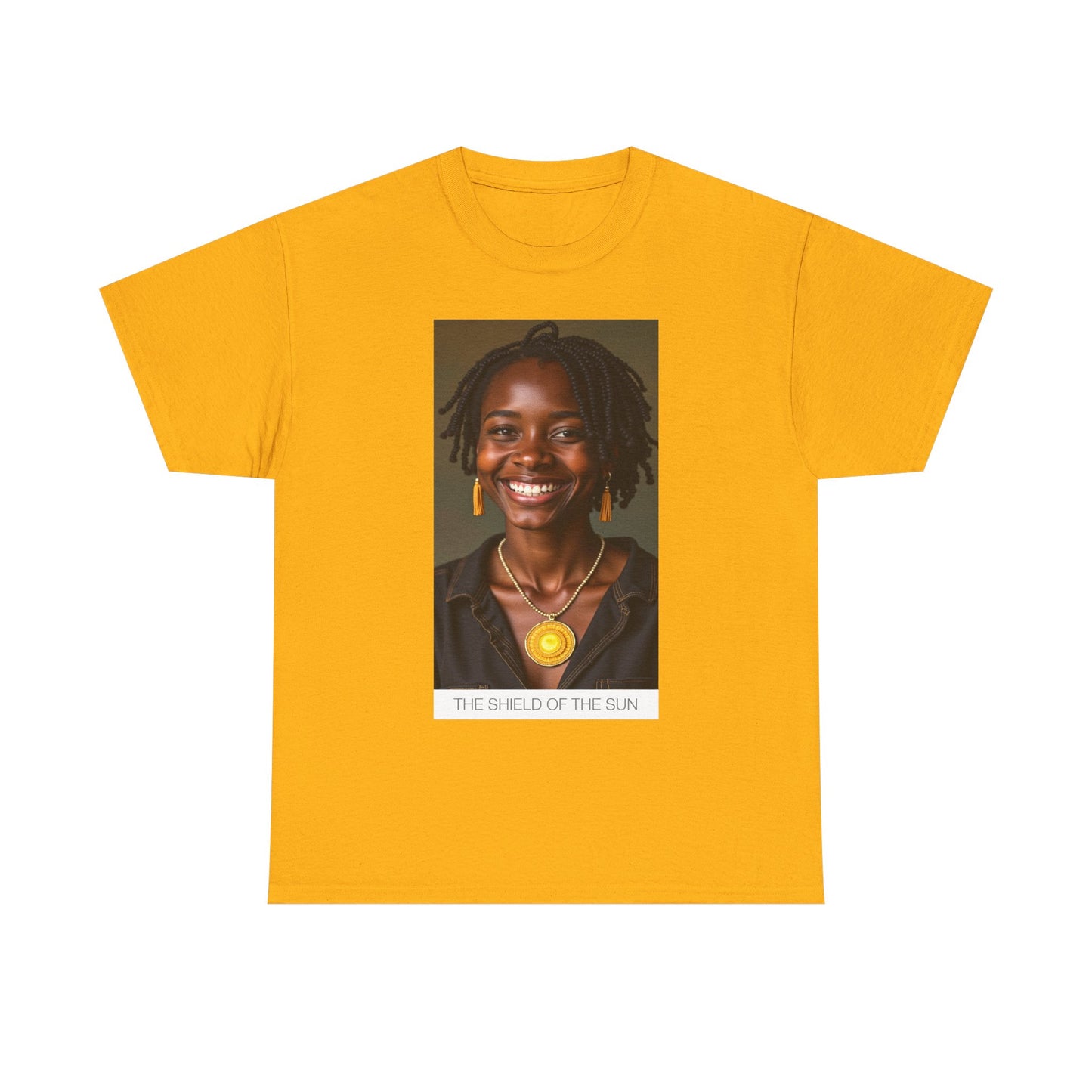 Sunshine Shield Unisex Heavy Cotton Tee, Uplifting T-Shirt, Positive Vibe Apparel, Gift for Friends, Everyday Wear