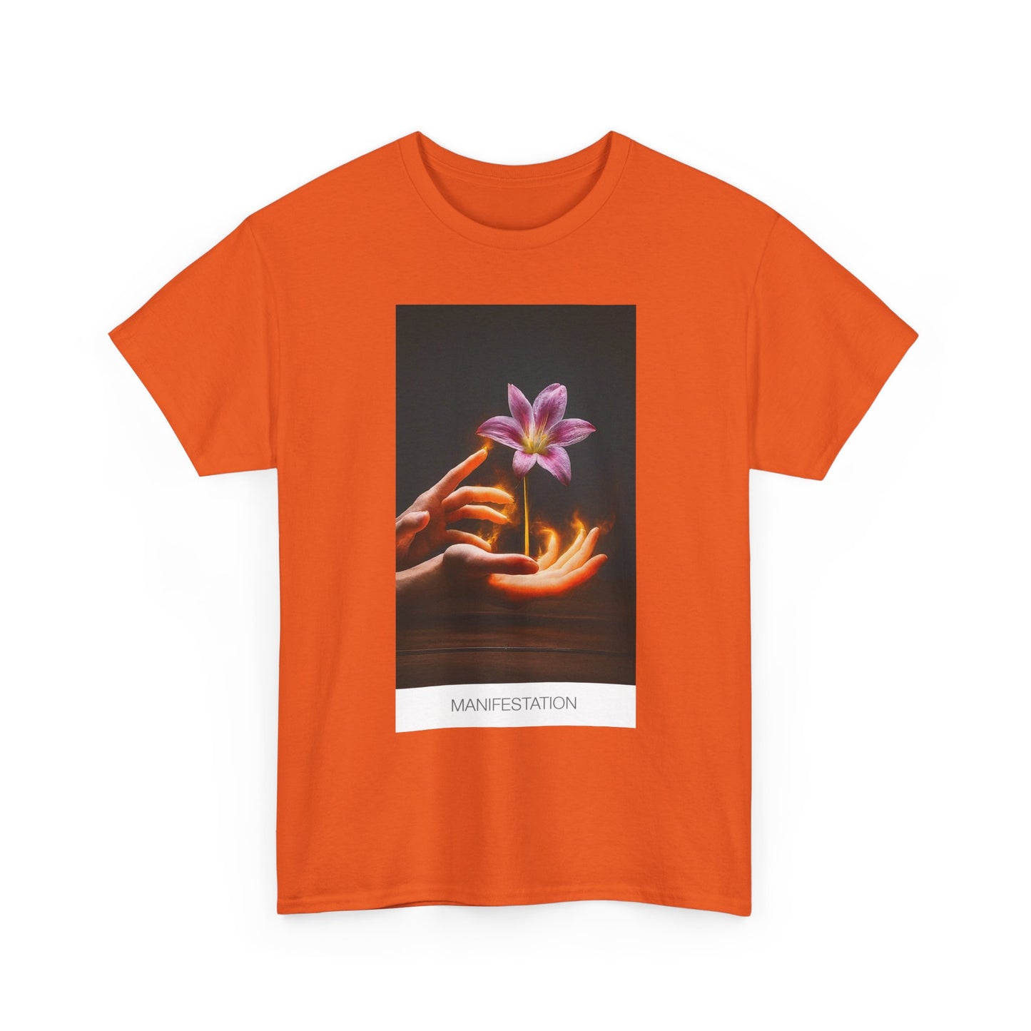 Manifestation Unisex Heavy Cotton Tee, Inspirational Shirt, Spiritual Gift, Positive Energy, Affirmation T-Shirt, Mindfulness Apparel