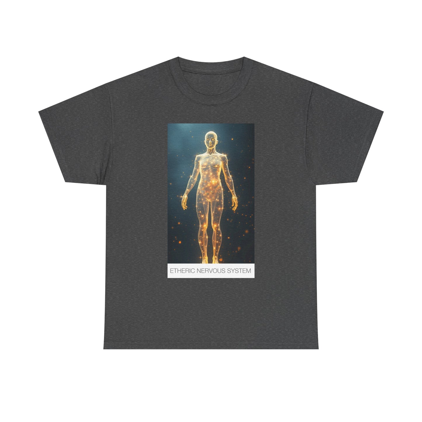 Etheric Nervous System Unisex Heavy Cotton Tee, Spirit Energy Shirt, Meditation Wear, Gift for Yoga Lovers, Mindfulness Apparel