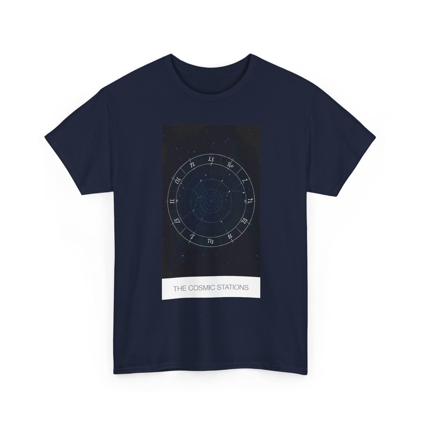 Cosmic Stations Tee, Unisex Cotton Shirt, Zodiac Graphic Top, Astrology Gift, Horoscope Apparel, Space Lover T-Shirt
