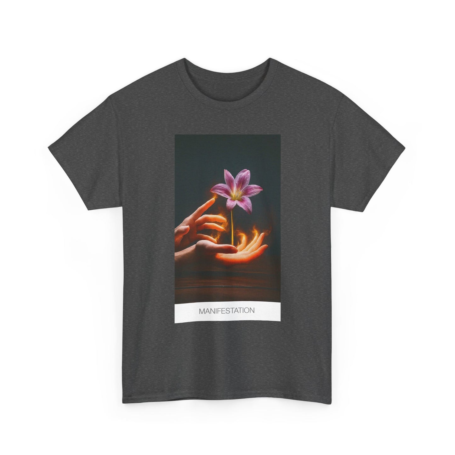 Manifestation Unisex Heavy Cotton Tee, Inspirational Shirt, Spiritual Gift, Positive Energy, Affirmation T-Shirt, Mindfulness Apparel