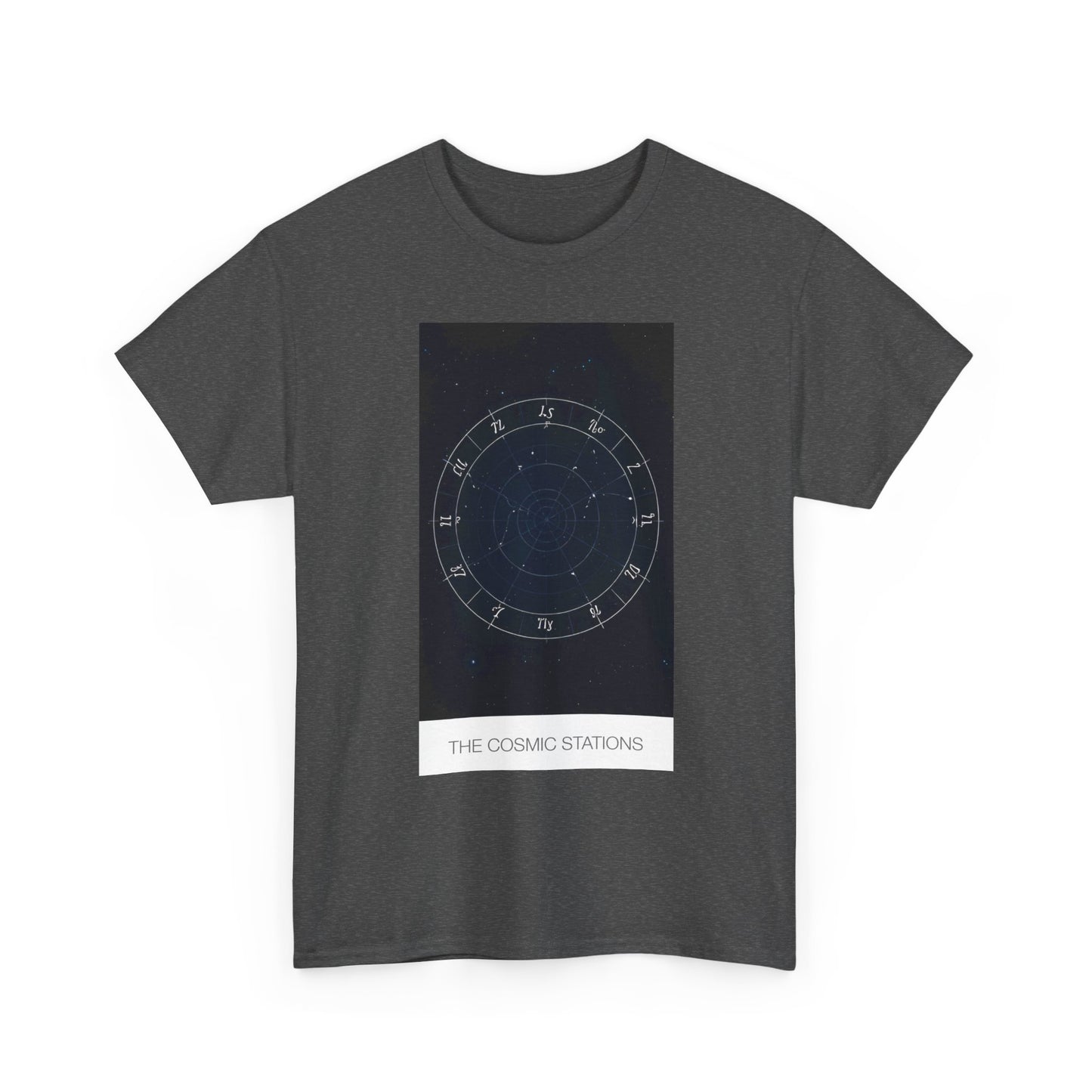 Cosmic Stations Tee, Unisex Cotton Shirt, Zodiac Graphic Top, Astrology Gift, Horoscope Apparel, Space Lover T-Shirt