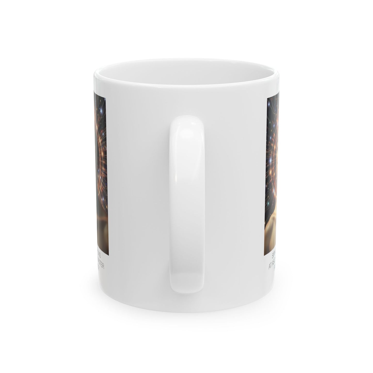 Celestial Energy Ceramic Mug - Spiritual Awakening Coffee Cup, Meditation Mug, Gift for Yogis, Mindfulness, Cosmic Insights