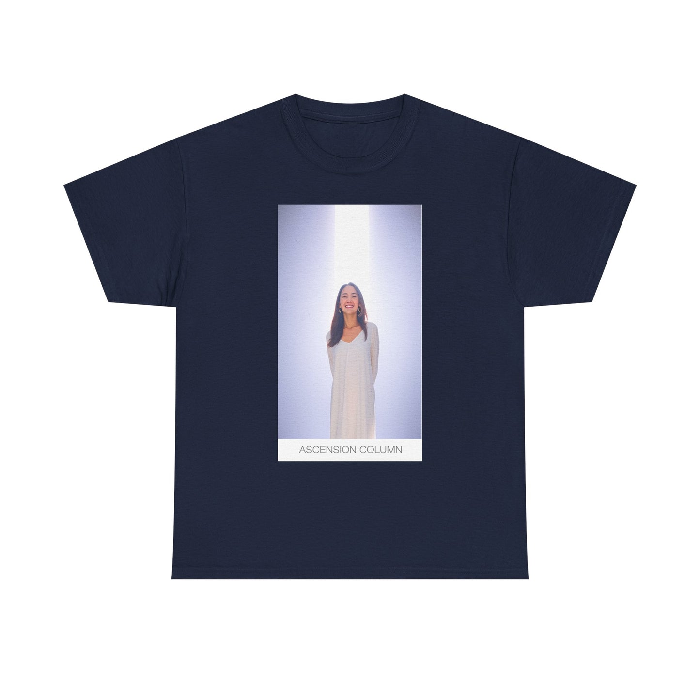 Ascension Column Unisex Heavy Cotton Tee, Spiritual T-Shirt, Consciousness Apparel, Gift for Yogis, Meditation Tee, Casual Wear