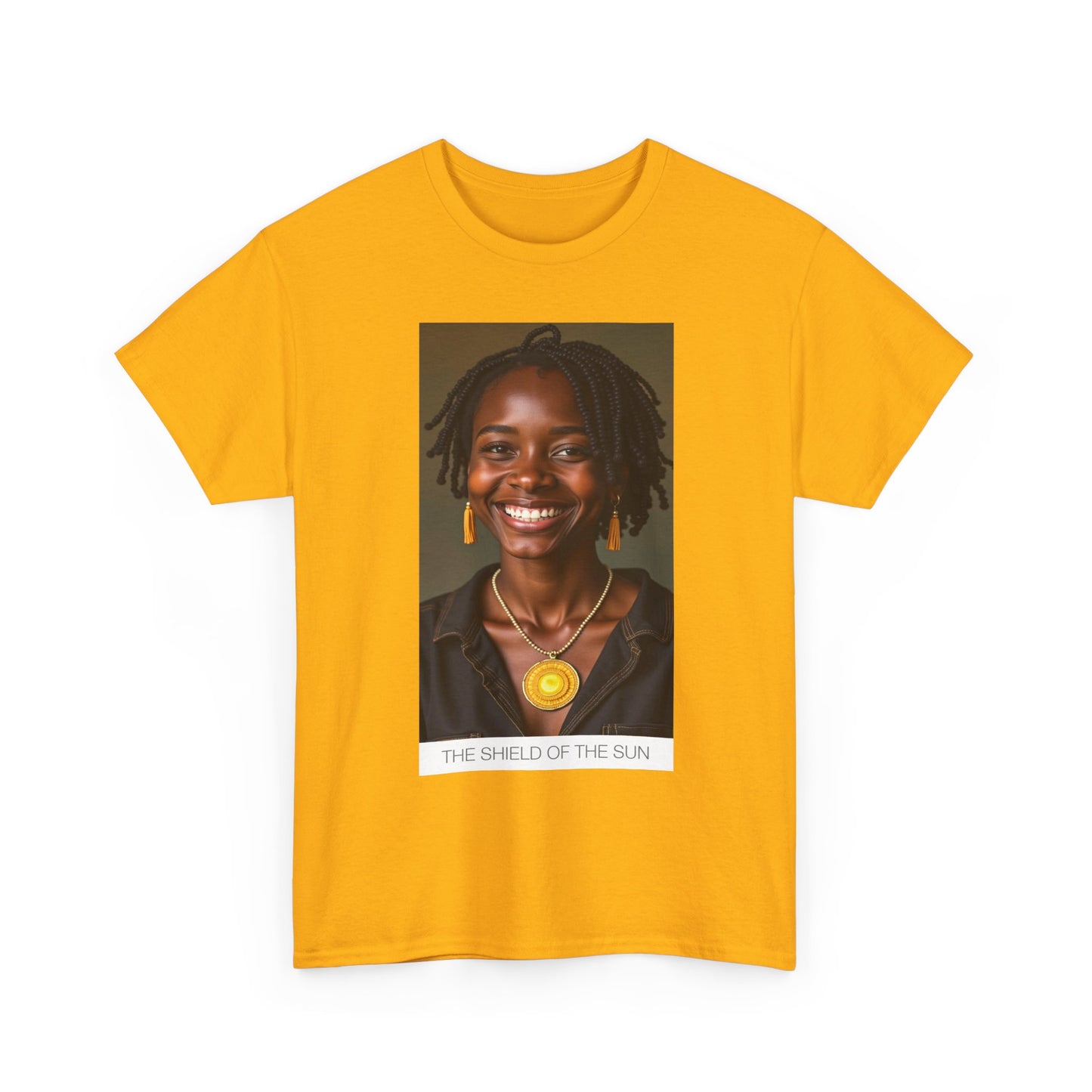 Sunshine Shield Unisex Heavy Cotton Tee, Uplifting T-Shirt, Positive Vibe Apparel, Gift for Friends, Everyday Wear